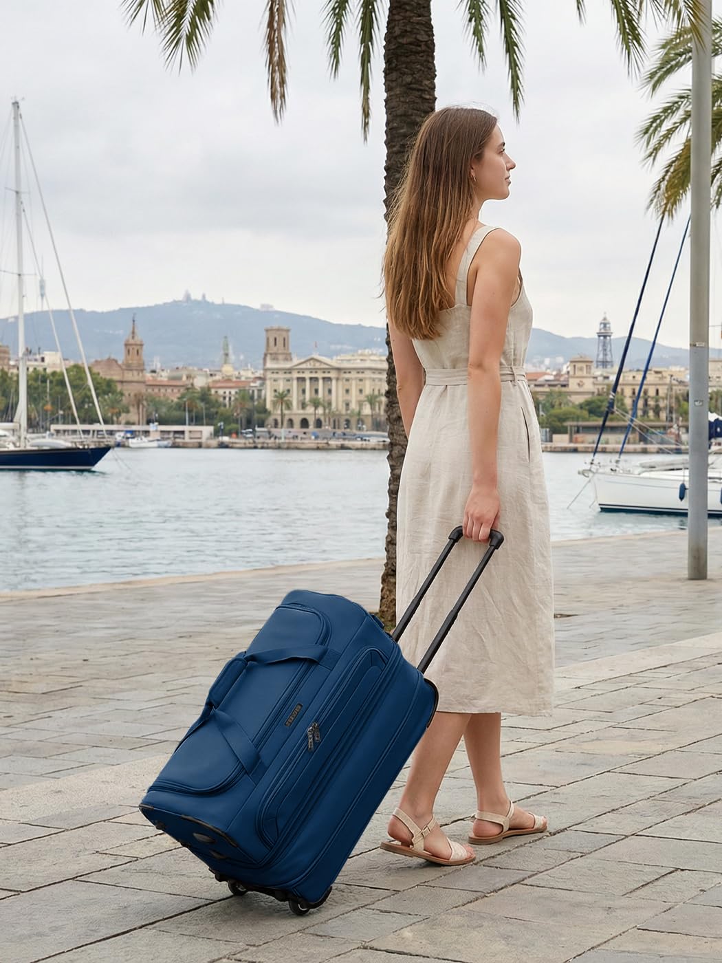 REDOLZ Duffle Essentials Wheeled Duffle Exp. M Navy