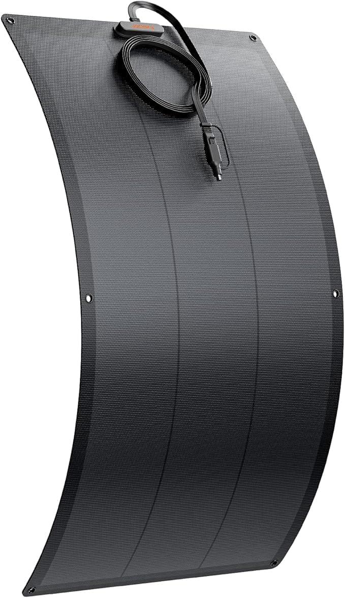 Jackery SolarSaga 100W Mild Photo voltaic Panel, 25% Conversion Effectivity Bifacial Panels, At 4.52 lbs, IP68 Waterproof and 221° Bendable for Balconies, Rooftops, RVs, Off-Grid Photo voltaic Panel Kits, PV Charging