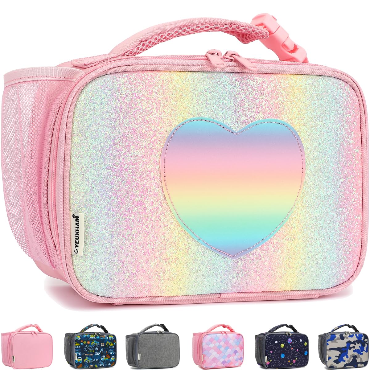 GYEUKHAM Insulated Lunch Box for School, Thermal Reusable Durable Freezable Lunch Bags for Kids Boys Girls Men Women - Small Soft Cooler Portable