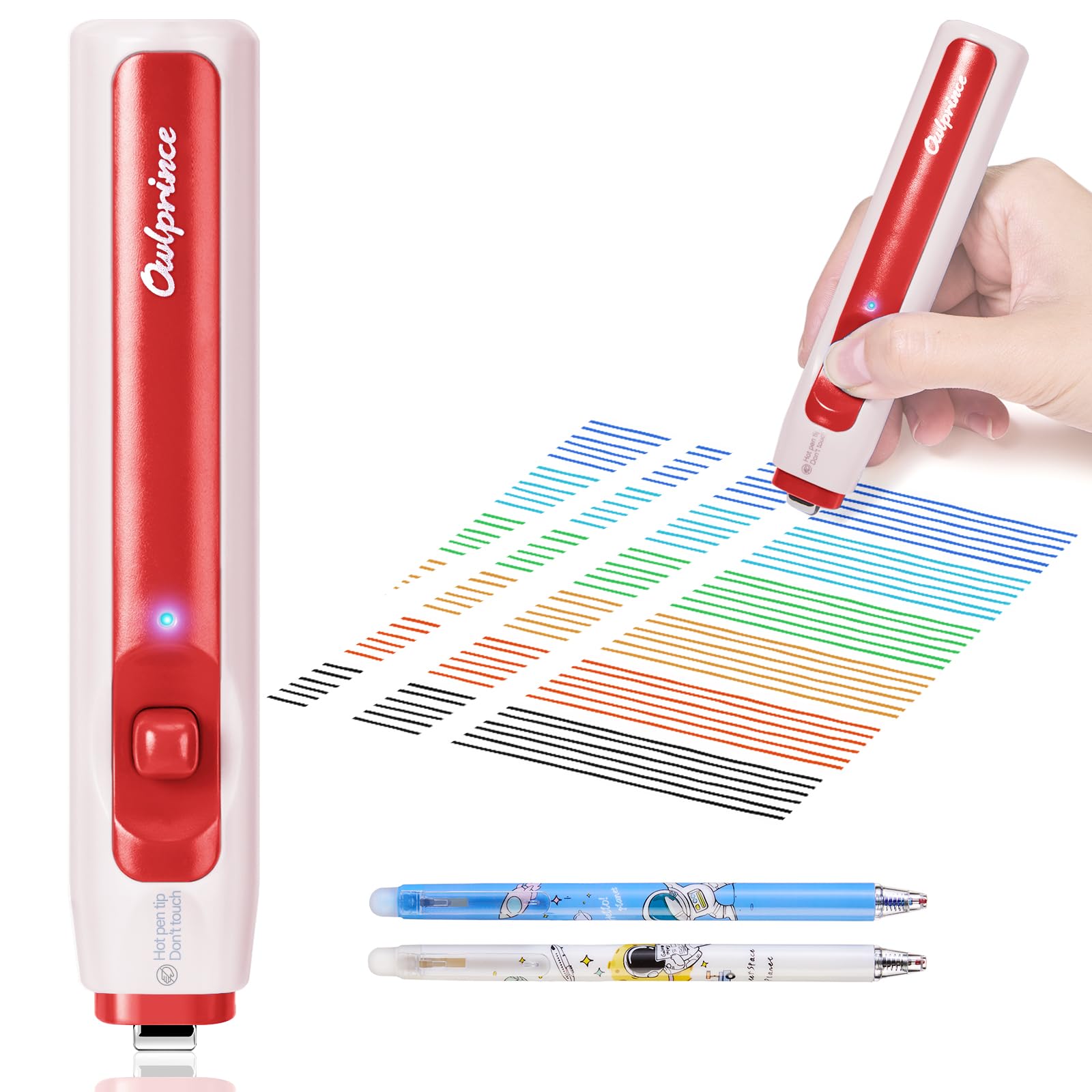 Photo 1 of Heat Pen Eraser for Erasable Gel Ink Pen - Electric Ink Remover for Heat Erasable Gel & Rollerball Pens, 1-Second Clean Erase, USB-C Rechargeable, Safe for Students & Note-Taking -Pink