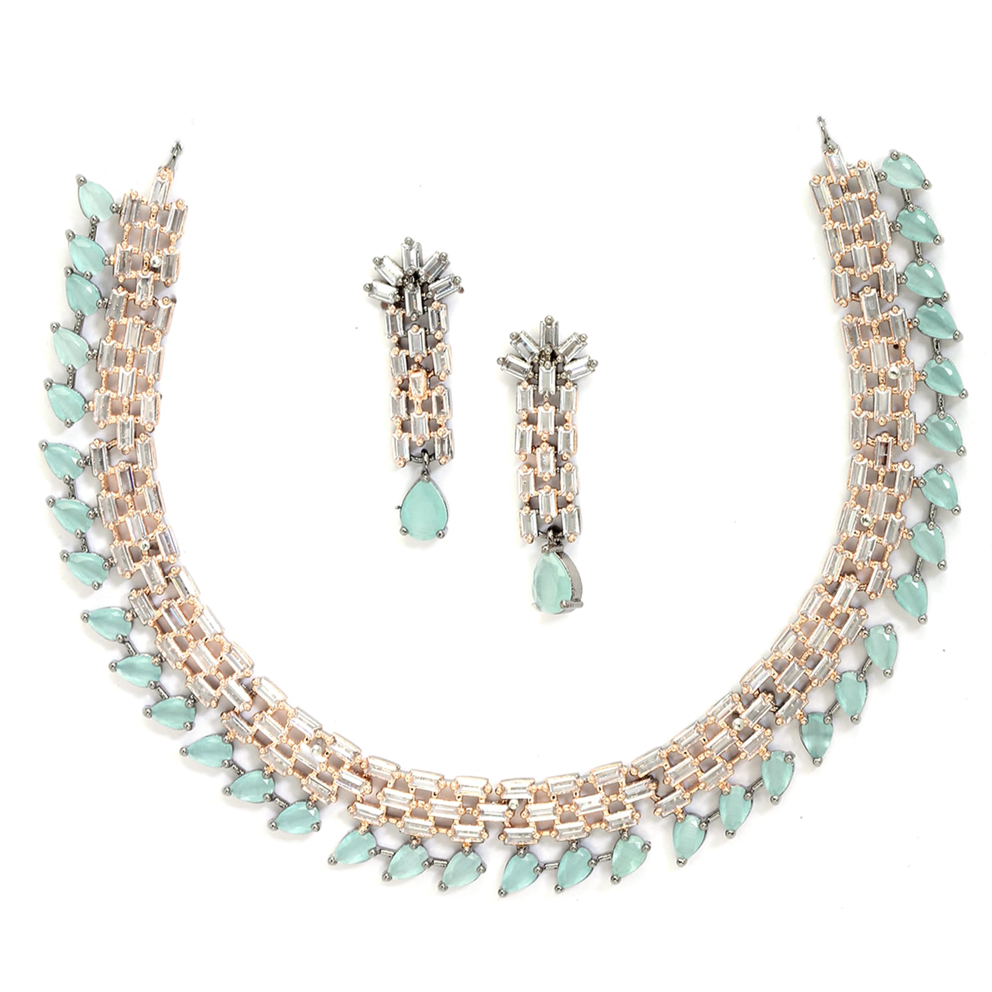 See full amazon price history chart for ZENEME Rose Gold-Plated Sea Green and Rose Black American Diamond Stone-Studded Necklace with Earrings Jewellery Set for Women & Girls (Rose Black Sea Green) ZENEME Rose Gold-Plated Sea Green and Rose Black American Diamond Stone-Studded Necklace with Earrings Jewellery Set for Women & Girls (Rose Black Sea Green) (B0BQJ6CL7Y) Amazon Price History, Amazon Price Tracker