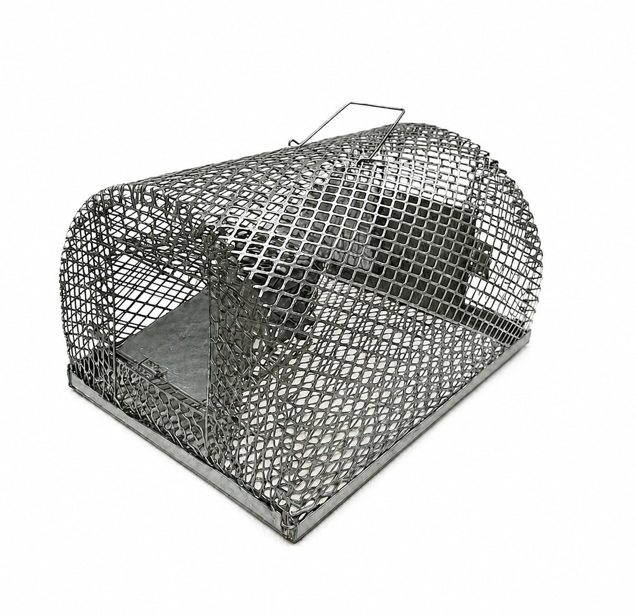 Heavy Duty Metal Rat Trap Cage 37x20x16 cm | Large Mouse Catcher Pinjra | Reusable Live Catch Rodent Trap for Rats & Mice | Home Kitchen Warehouse Pest Control | Chuha Pinjara, Rat cage-image-41