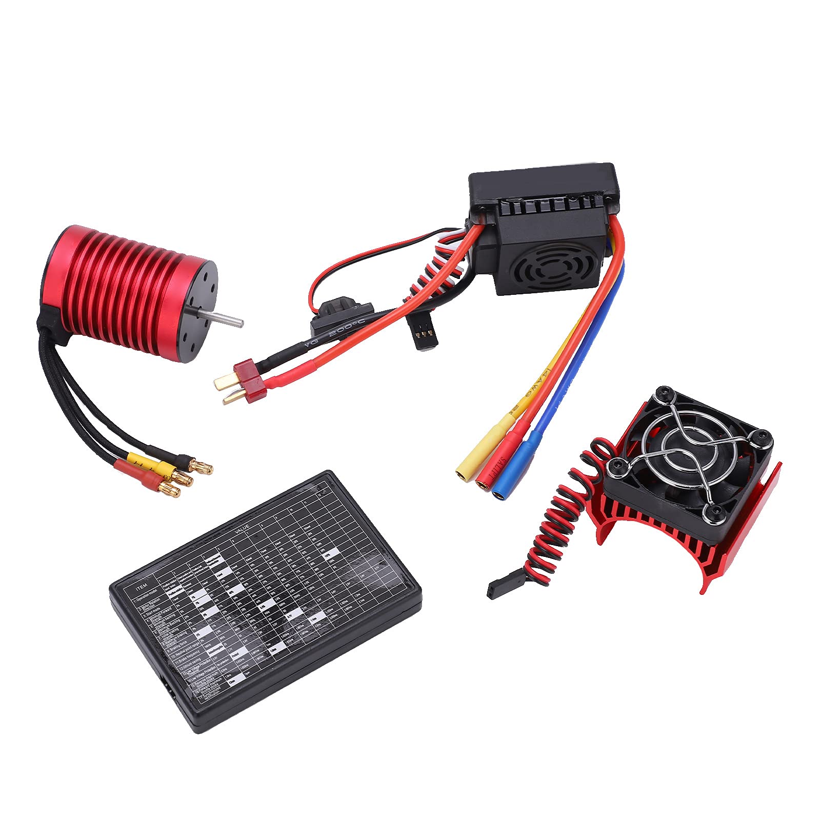 Yctze Zestaw Silników Bezszczotkowych F540 3300KV z 60A ESC i kartą programową do Samochodu RC /10 - Wysoka wydajność