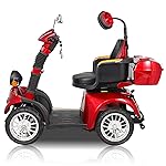 4-Wheel Electric Mobility Scooter for Adults Seniors and Eldely,Adult Electric Powered Wheelchair Device,Father's Day Gift