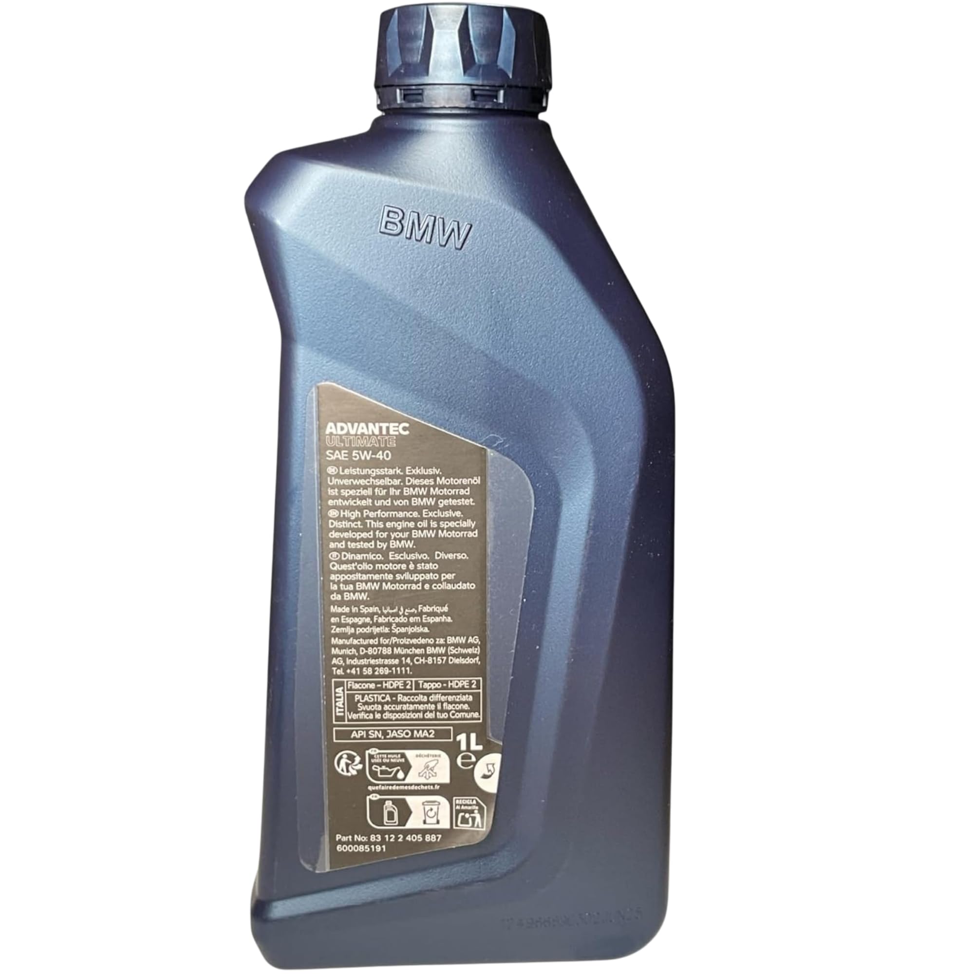 AGMC - BMW Motorrad ADVANTEC ULTIMATE Engine Oil - 5W-40-1L: Buy