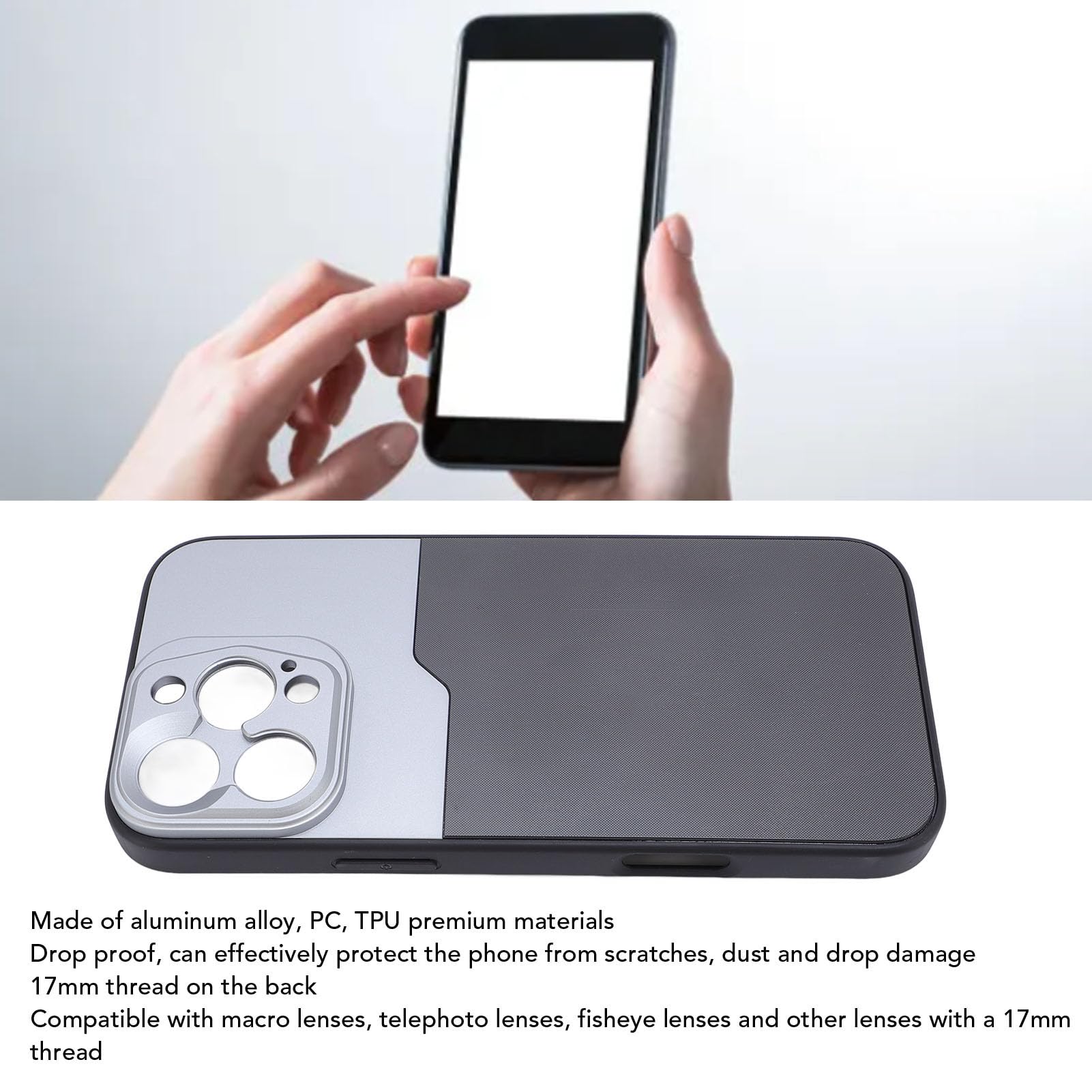 Amazon.co.jp: 16 Pro Maxケース、ユニバーサル17mmスレッドレンズ