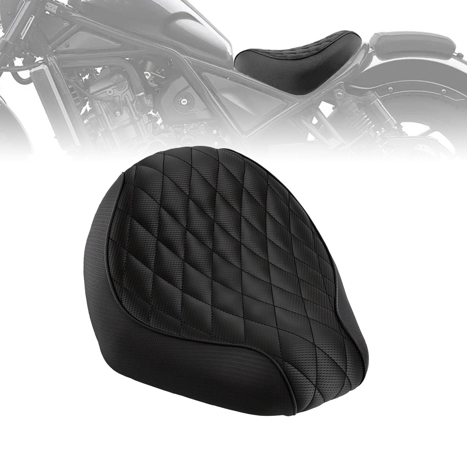 Akozon Wymiana Siedzenia Motocyklowego ze Skóry PU, Wzór Siatkowy