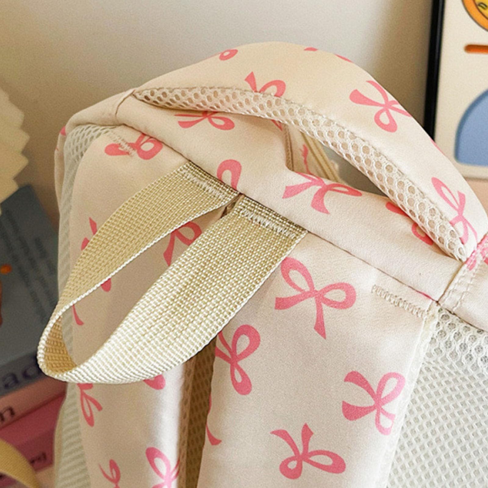 Zaini estetici da 3 per zaini con fiocchi per ragazza Set Zaini casual capacità Zaino da viaggio Borsa da scuola per studenti