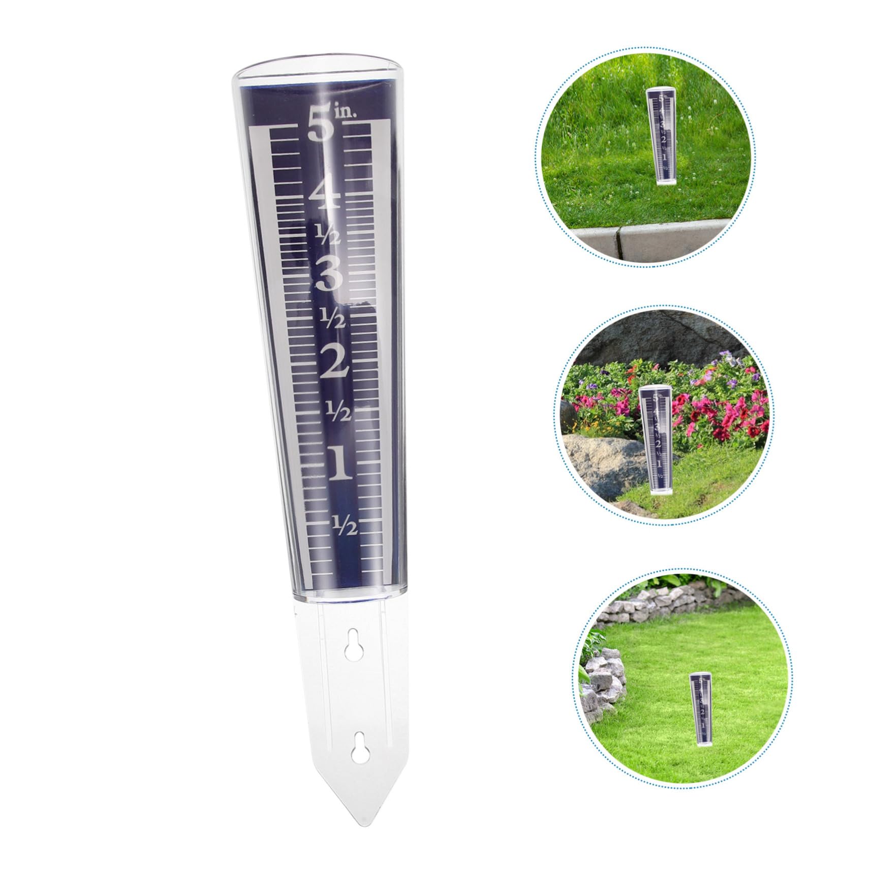 Toyvian 5stücke Regenmesser Mit Skalierung Transparente Garten-rain Gauge Genauen Niederschlagsmessung Im Freien Messwerkzeug Für Rasenaussaat Und Pflanzenpflege