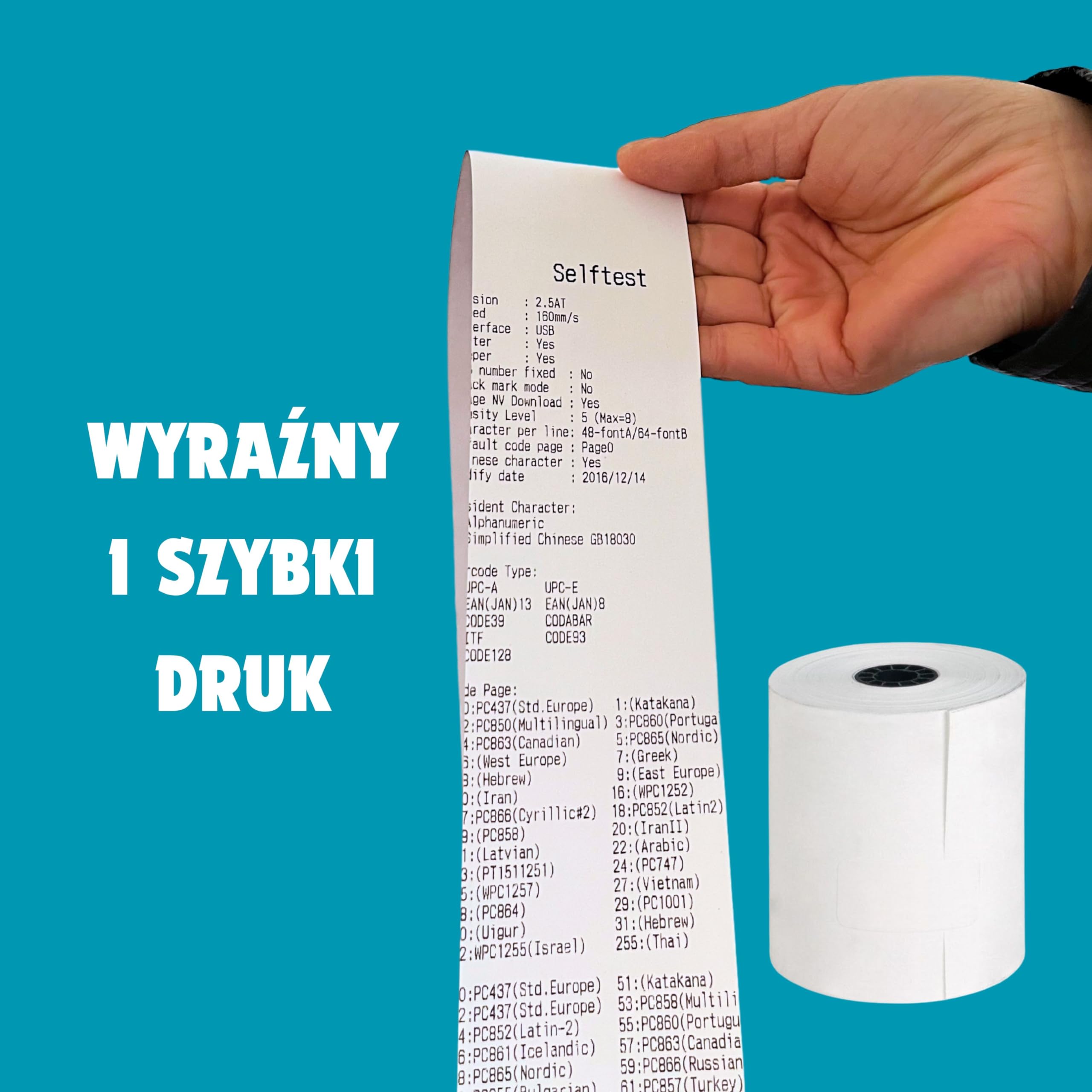 Double Dragon, 80 x 80 mm Rolka paragonowa termiczna Premium z papieru termicznego do drukarki EPOS, terminala POS, kasy fiskalnej [Opakowanie 20 sztuk]