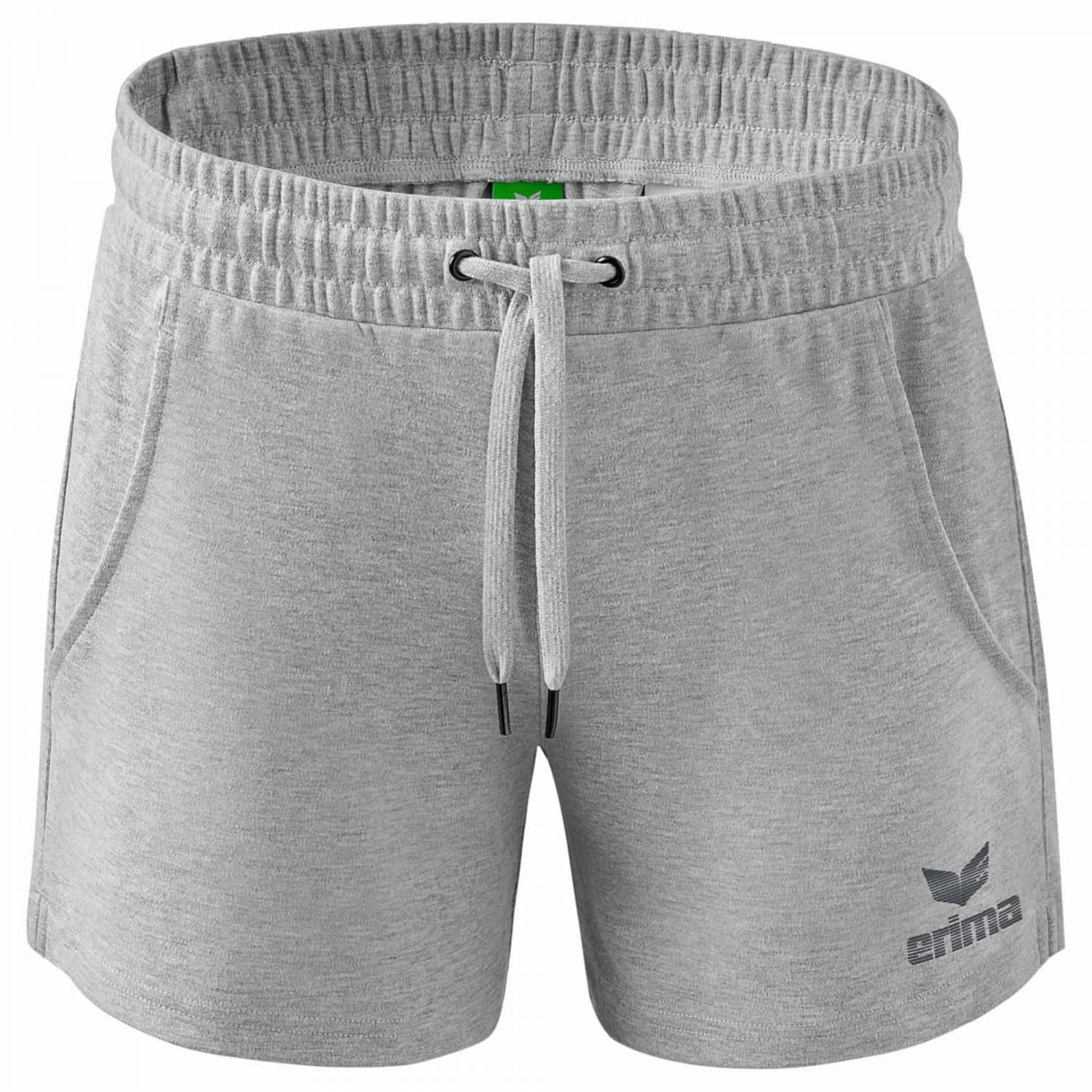 Erima Women's Essential Team Sweat Shorts, Light Grey Marl, 42