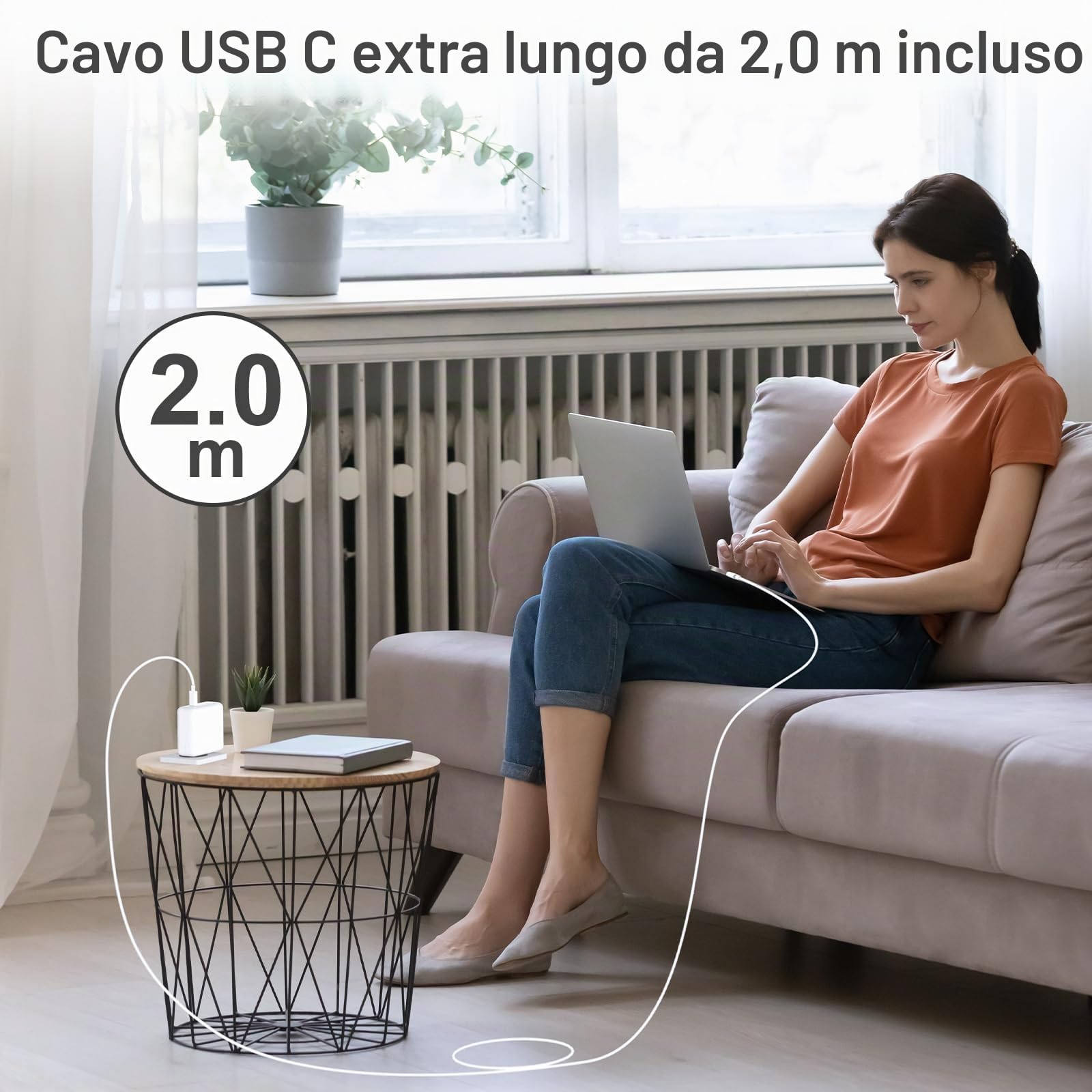 Caricatore USB C 67 W per MacBook Air Pro 13 14 15 16 pollici 2024 M1 M2 M3 iPad