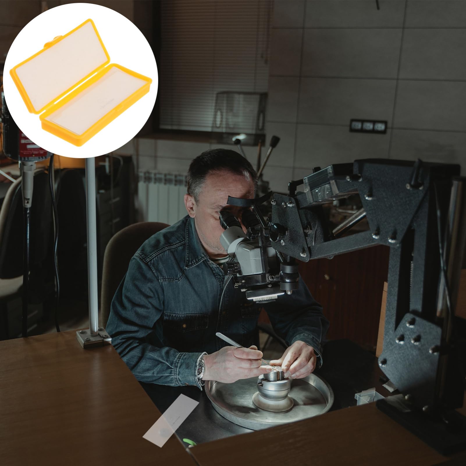 BUGUUYO Platform Micrometer Microscope Camera Slide Slides for Microscope Reticle Accurate Calibration Slide Microscope Micrometer Calibration Ruler Stage Micrometer Polorid Camera Glass