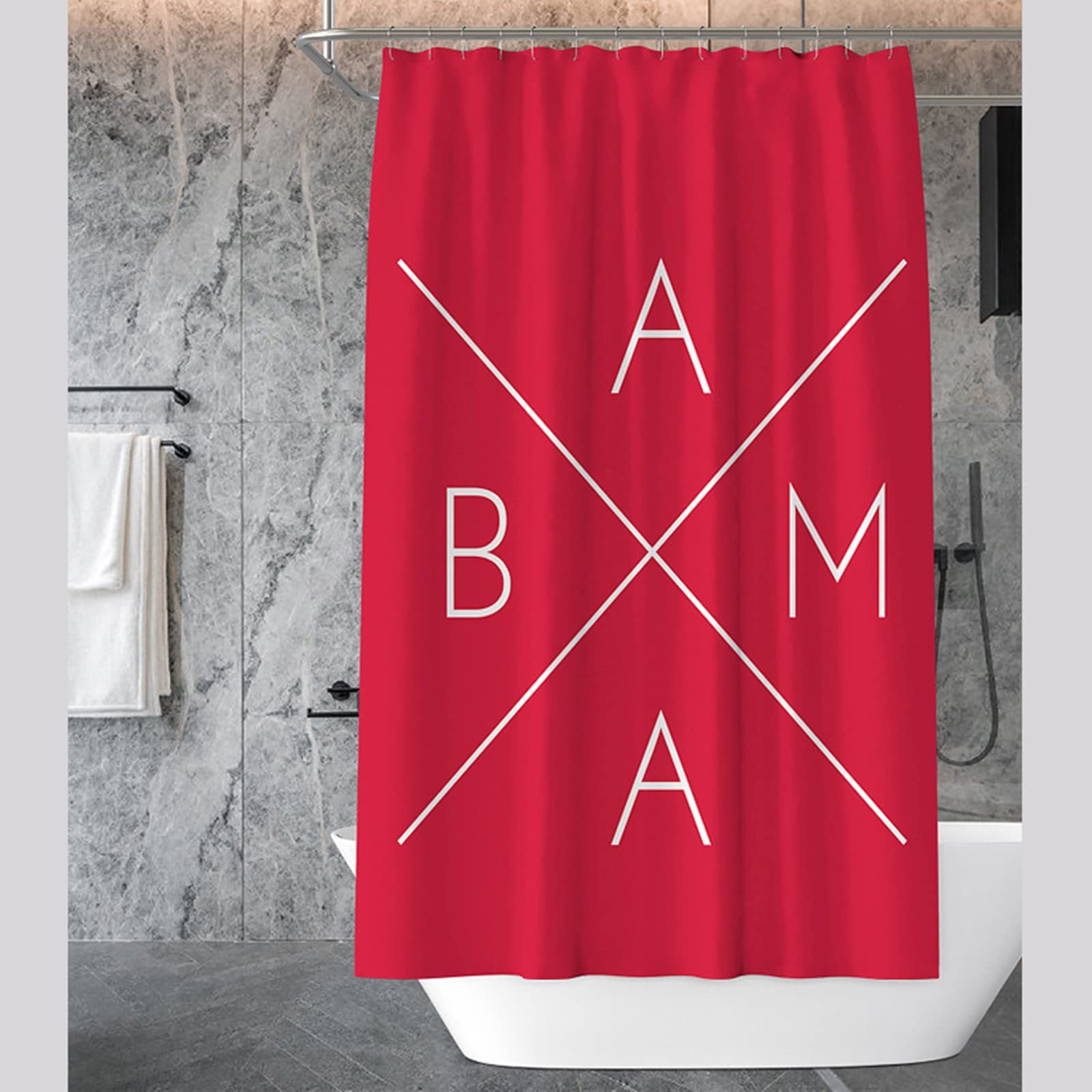 Rideau de douche en polyester KnSam rouge 200x180cm haute qualité