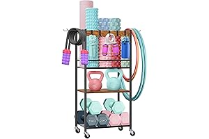 Durable Home Gym Storage Rack forYoga Mat and Workout Equipment