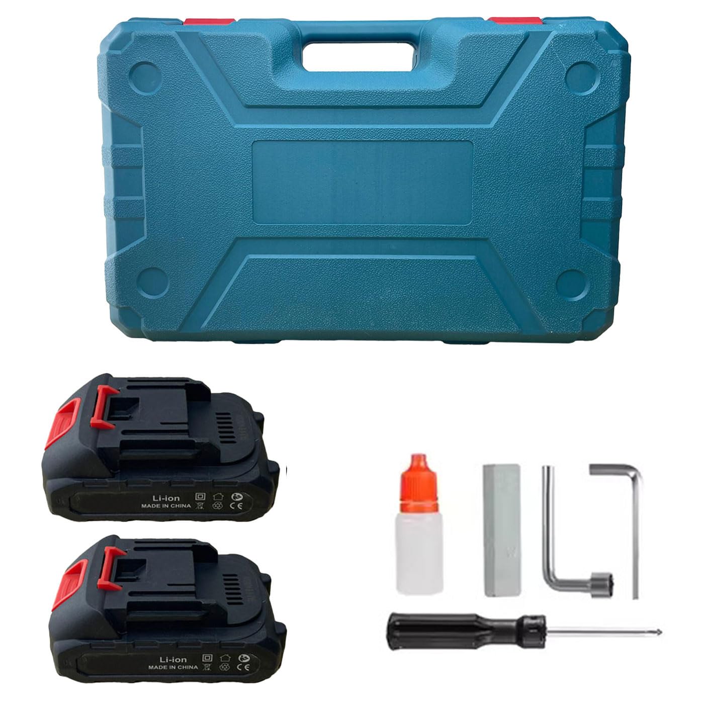 Set di Potatura a Batteria 21V Forbici e Motosega da 6 Pollici con 2 Batterie, Accessori e Valigetta Inclusa