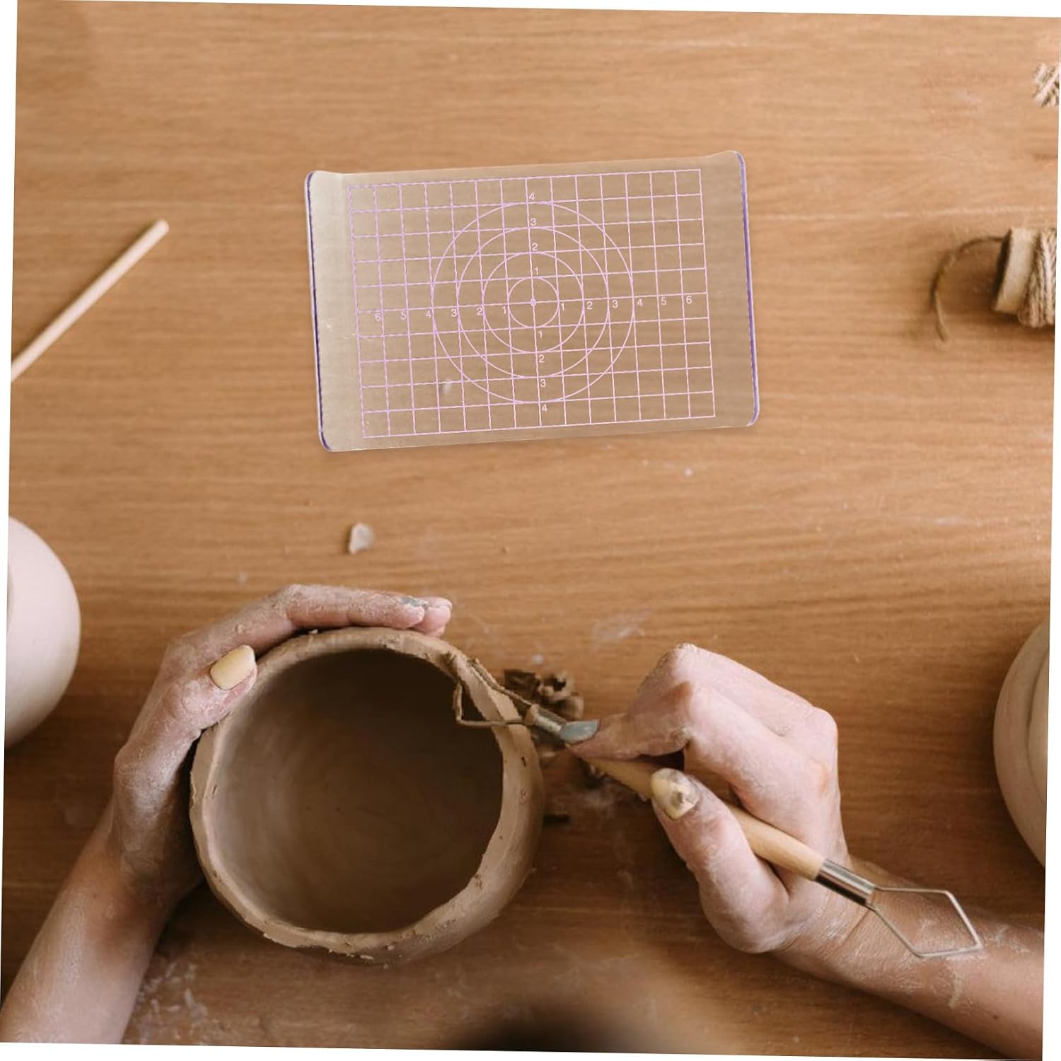 Tofficu 2pcs Acrylic Clay Roll Board Durable Transparent Acrylic Sheet with Rounded Corners for Easy Clay Rolling and Sculpting for DIY Models and Creative Projects
