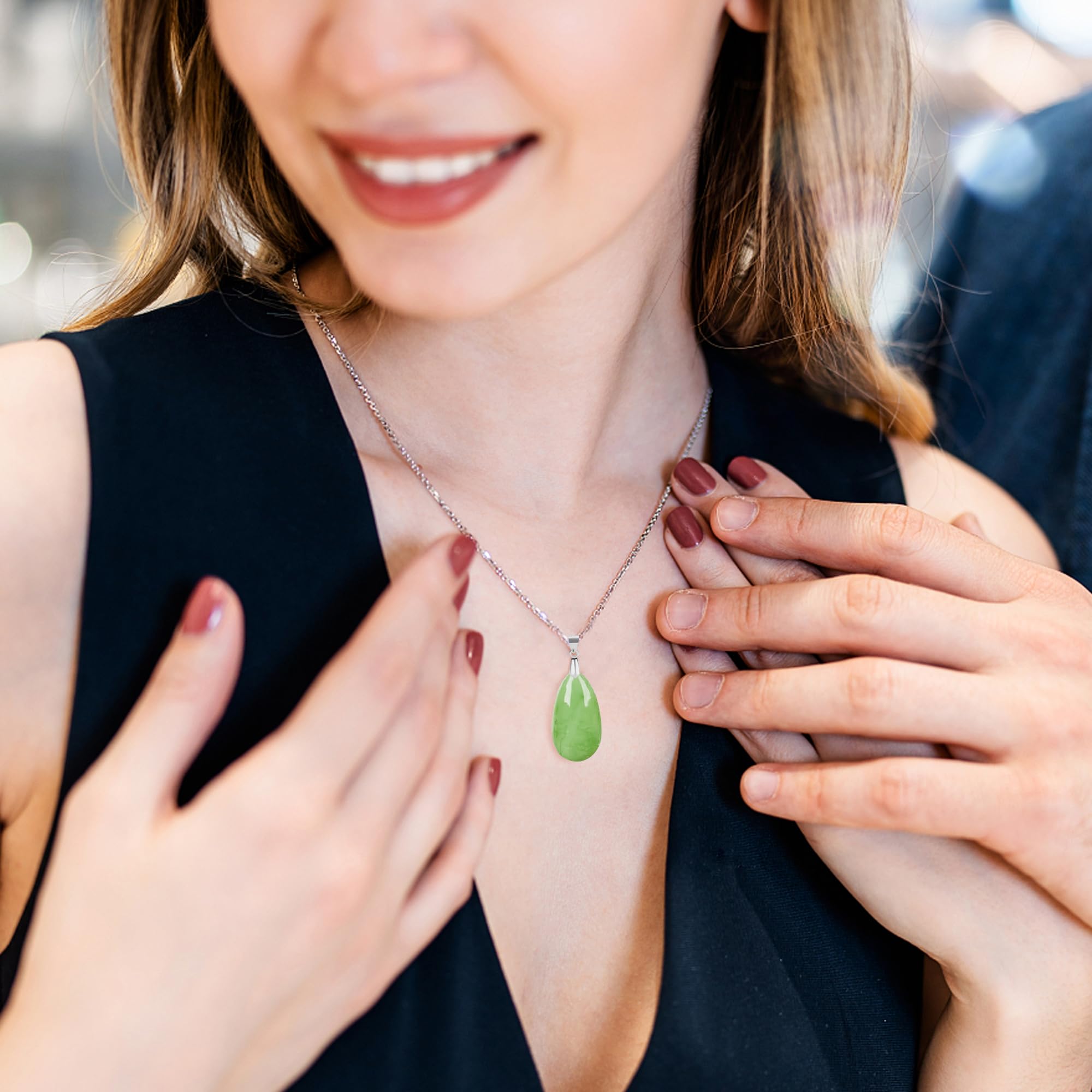 Citrien Hanger aan Zilveren Oogje 925 Zilver Sterling Ketting | Crystal Cave