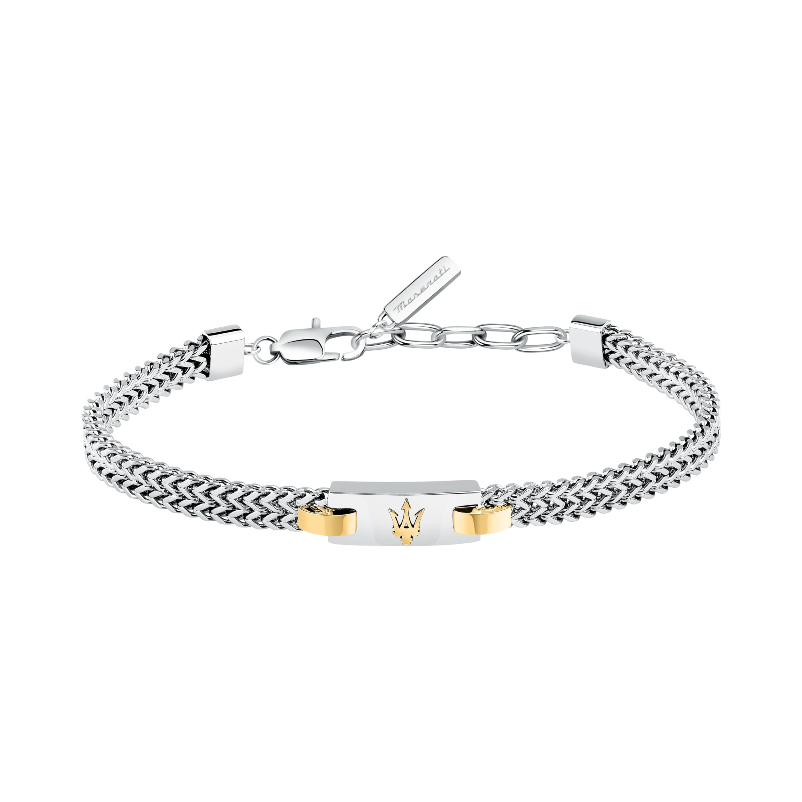 Maserati Bracciale Uomo in Acciaio, Collezione ICONIC, Tridente, Idee Regalo Fidanzato, Amico, Papà