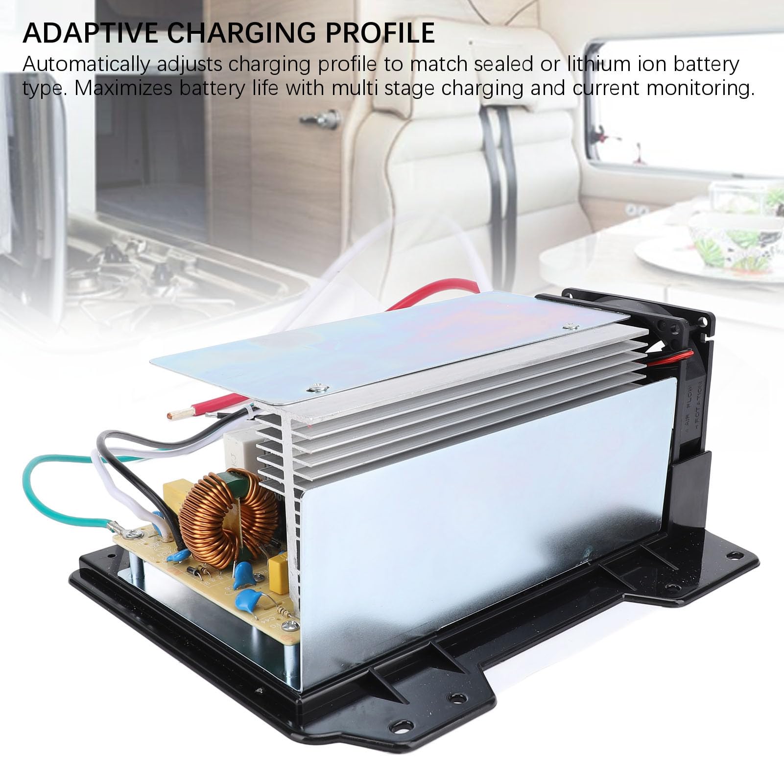 Jiawu Convertitore di per WF 8955 MBA 12V 55Amp Caricatore Intelligente a 3 Stadi Gruppo Scheda Principale per Batteria al Litio Sigillata per con Protezione da Sovracorrente