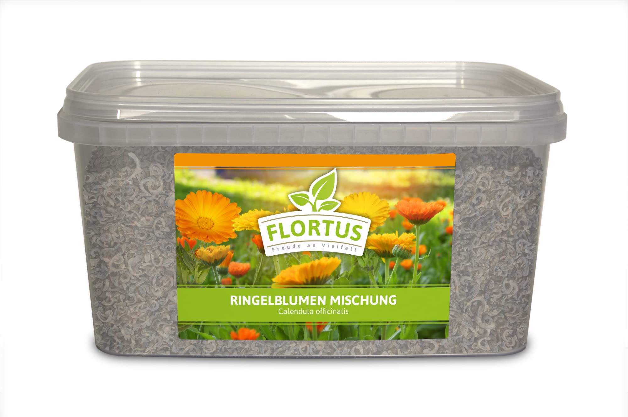 FLORTUS – Ringelblumen Samen Mischung 1kg Gelb-Orange zum Aussähen – Blumensamen für Bienenweide – Calendula officinalis Saatgut für bienenfreundliche Ringelblumen Pflanzen mit essbaren Blüten