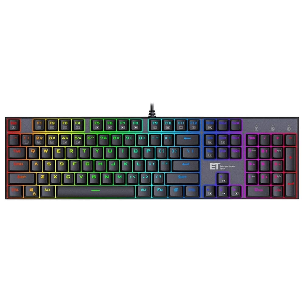 Amazon | ET メカニカルゲーミングキーボード RGB バックライト
