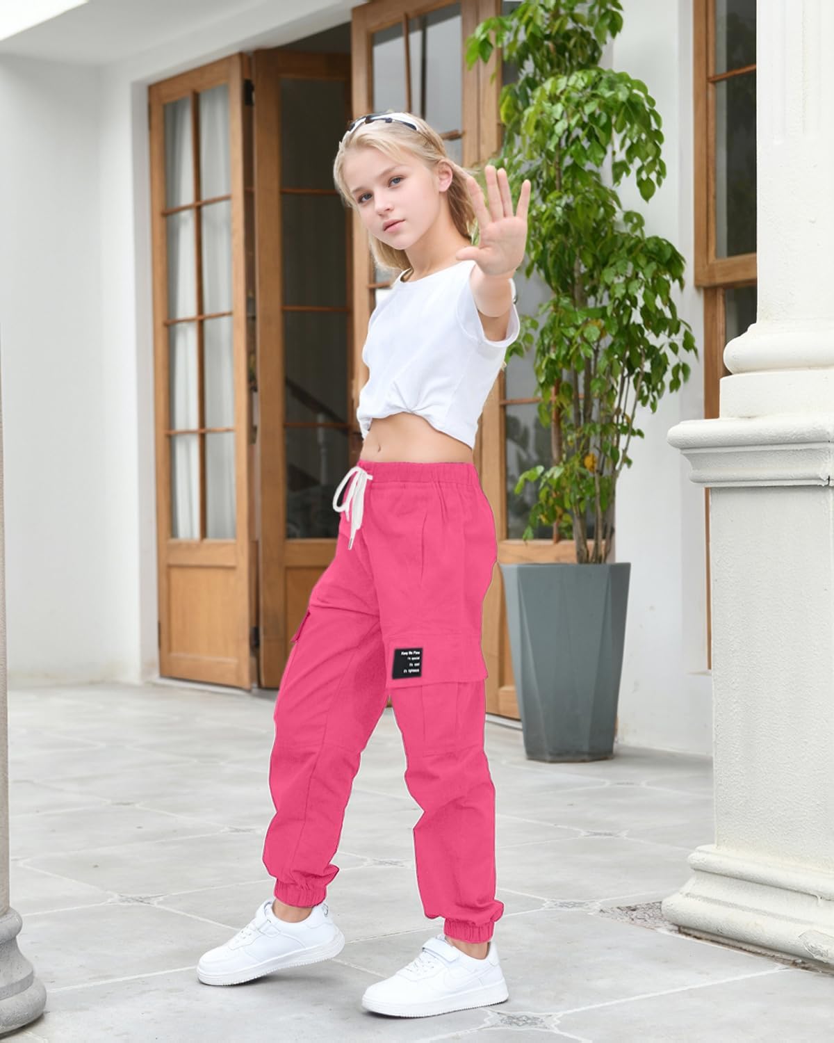 BINPAW Girls Cargo Jogger Pants 6-16 Years - Image 5