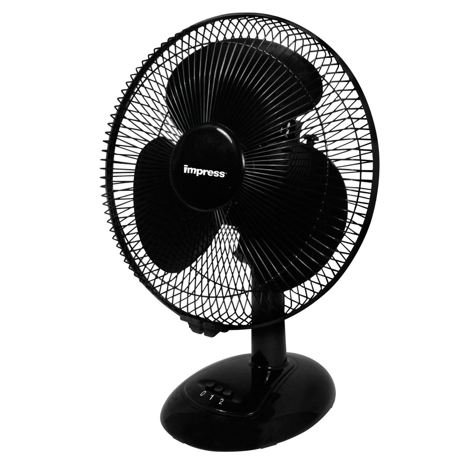 Amazon.com: Impress 12 Inch 3 Speed Oscillating Table Fan in Black 
