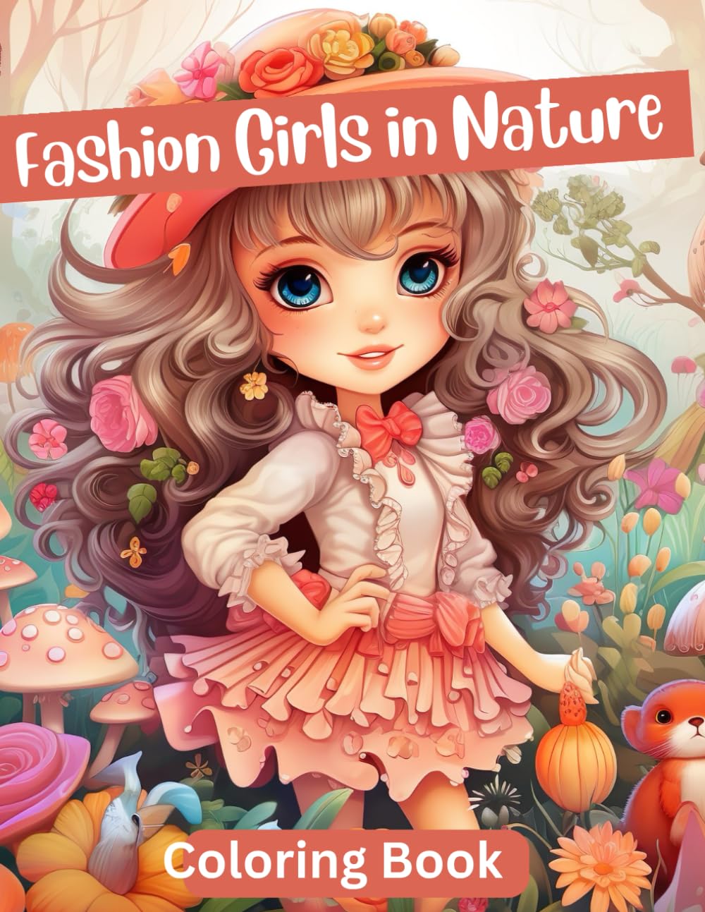 Fashion Girls in Nature: A Stylish Coloring Journey Through Beauty, Nature, and Confidence