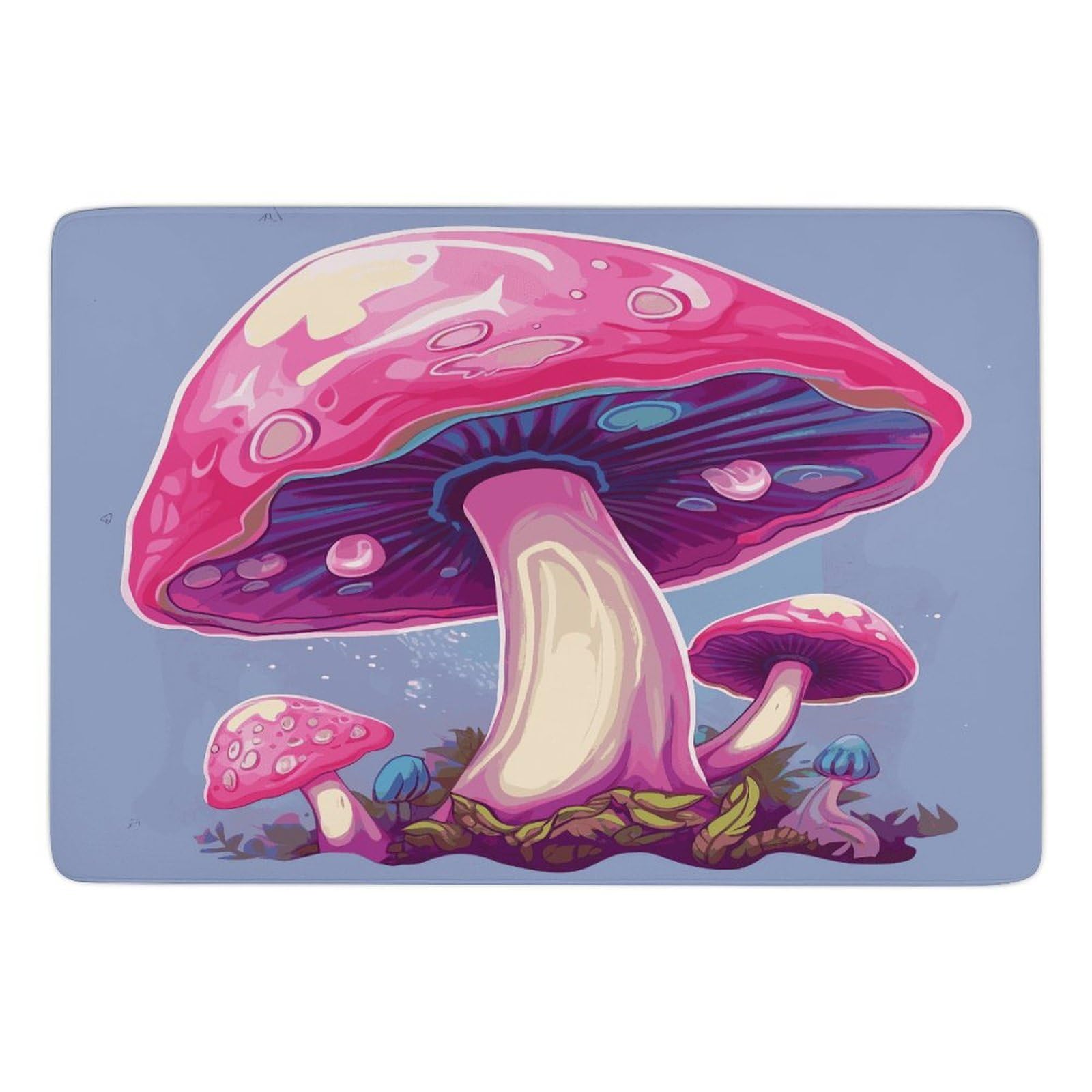 Tapis de salon en velours corail à motif champignons pour chambre et terrasse