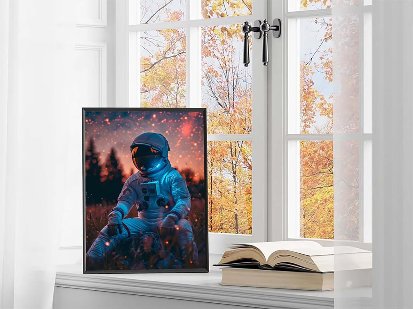 Astronauta Diamond Painting Adulti 60x80cm, 5D Diamond Painting Kit J-5349 | Paesaggio DIY Disegni con Perline da Attaccare, Kit Pittura Adulti, Diamantini Crystal Art, Decorazioni Casa Regalo Donna