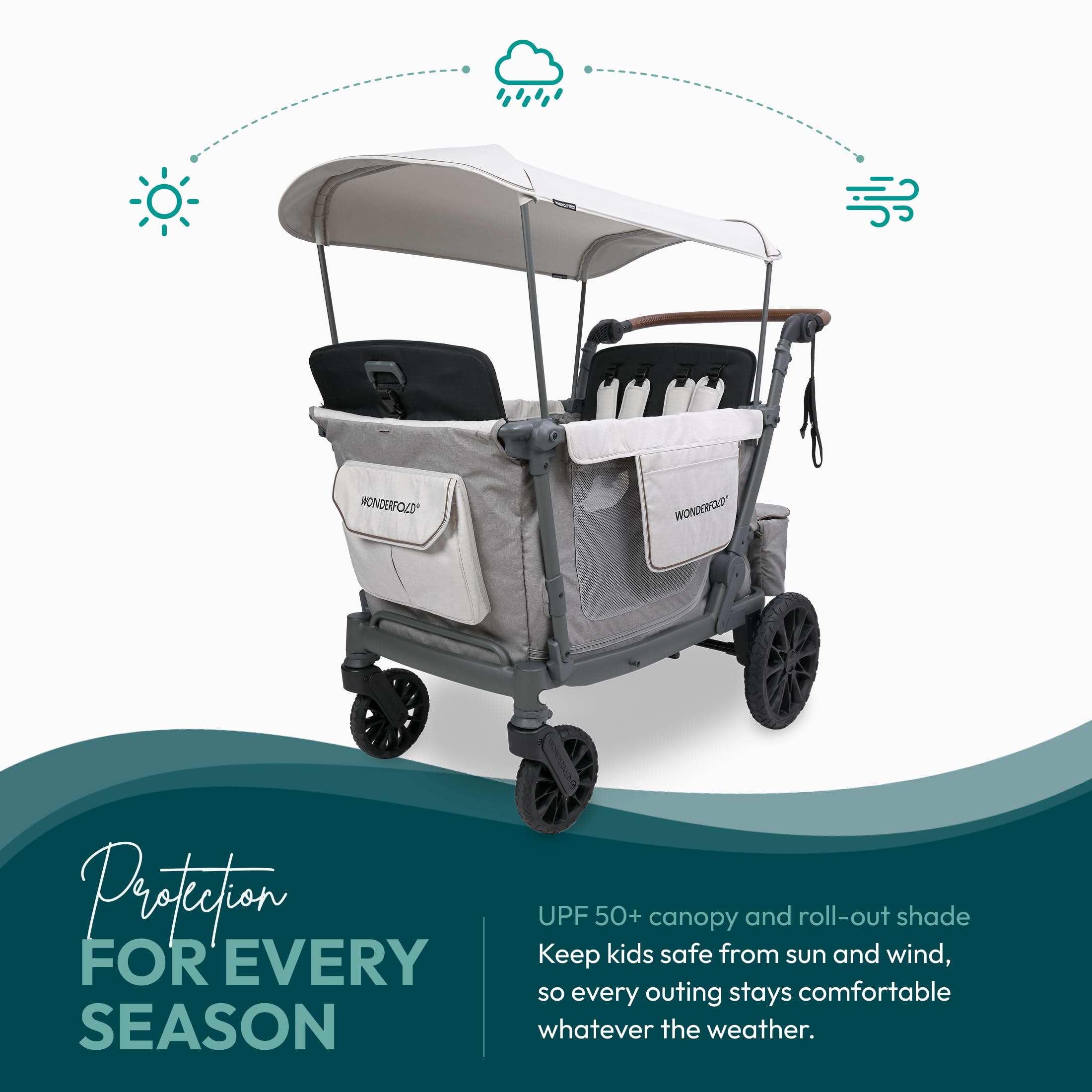 L4 Quad Poussette Wagon - Gris