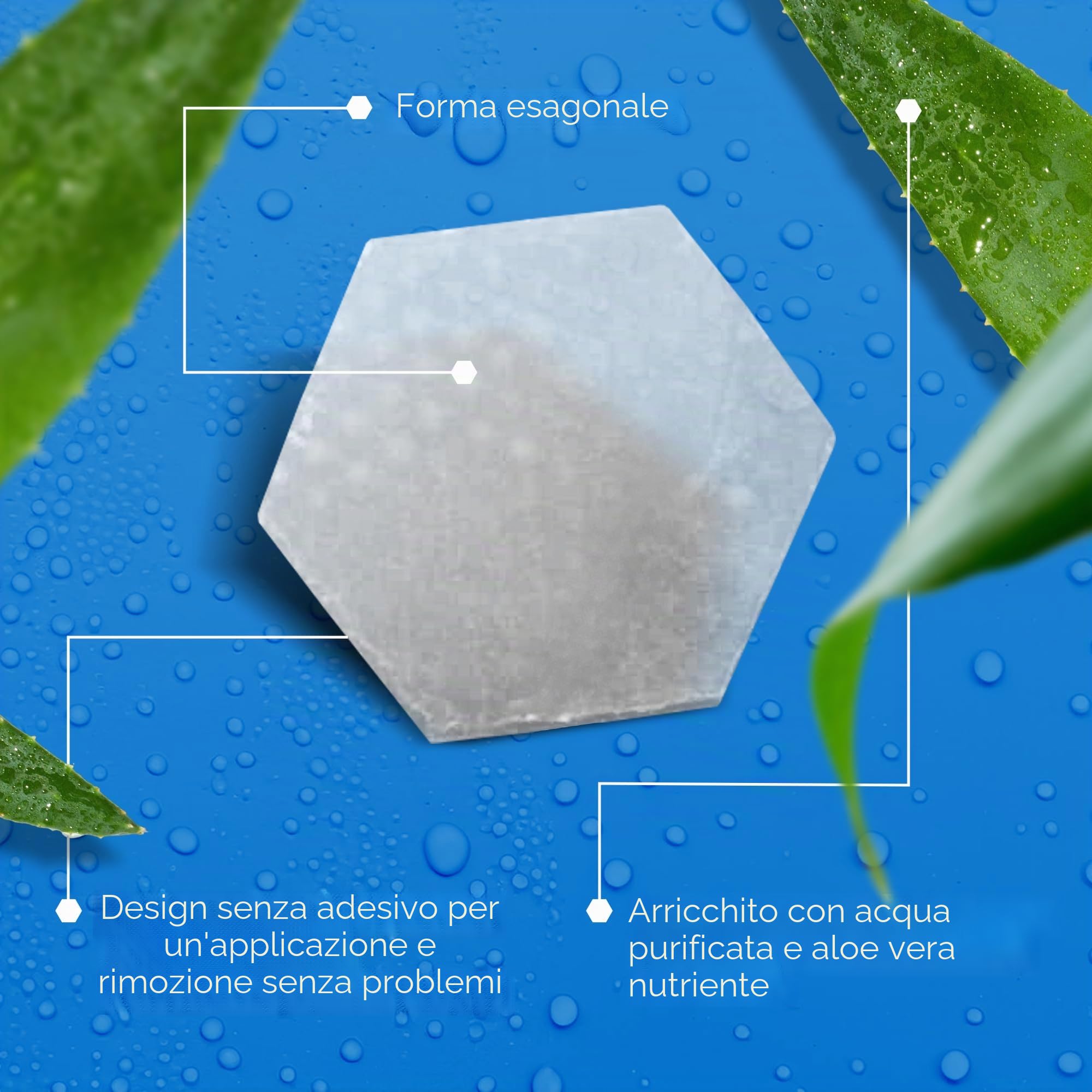Medagel Hexagels Plus Aloe Vera - Cuscinetti curativi in idrogel per la prevenzione delle vesciche e la cura lenitiva delle ustioni, protezione per piedi, tallone, dita e caviglia, confezione da 200