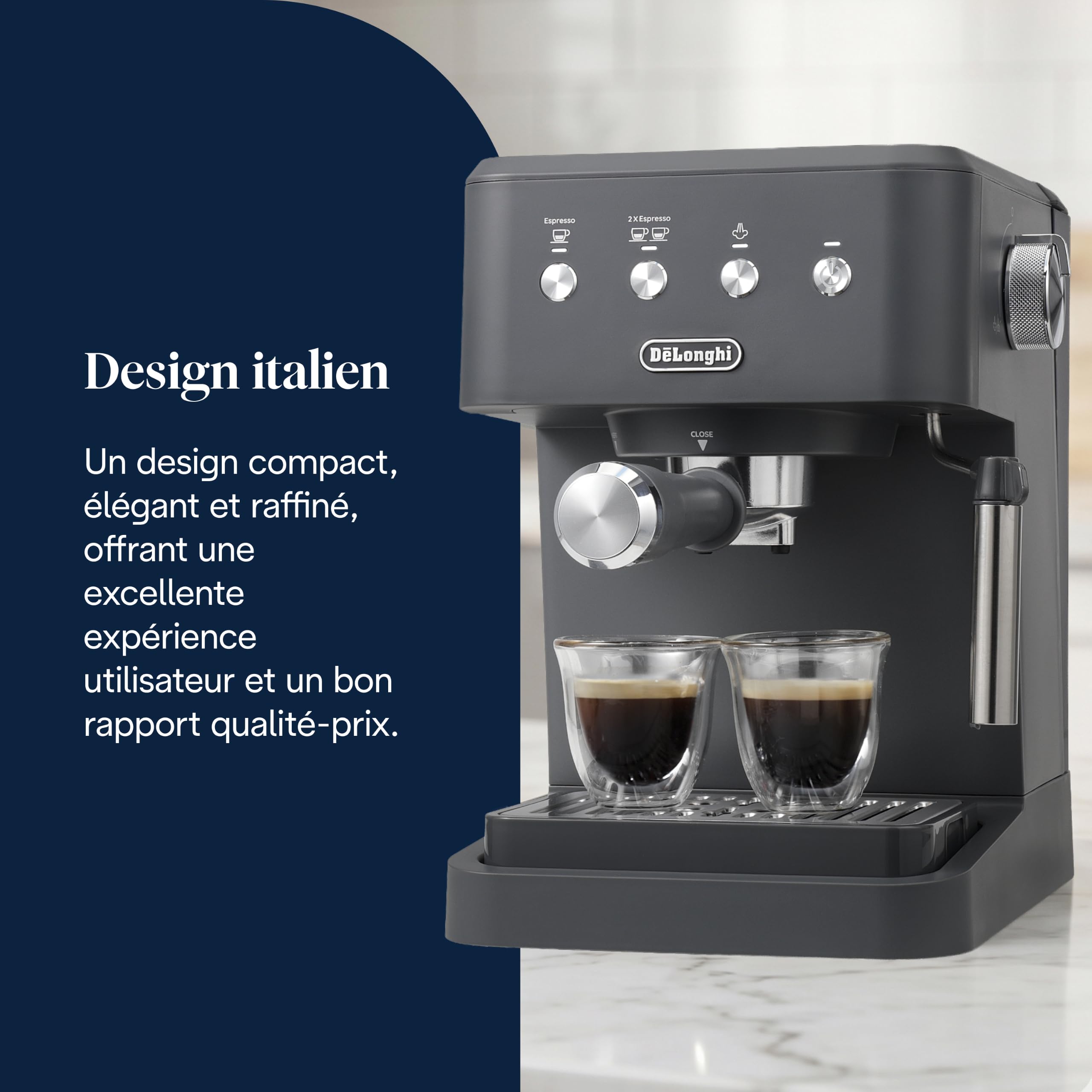 De'Longhi Classic - Machine à Espresso avec Mousseur à Lait Manuel