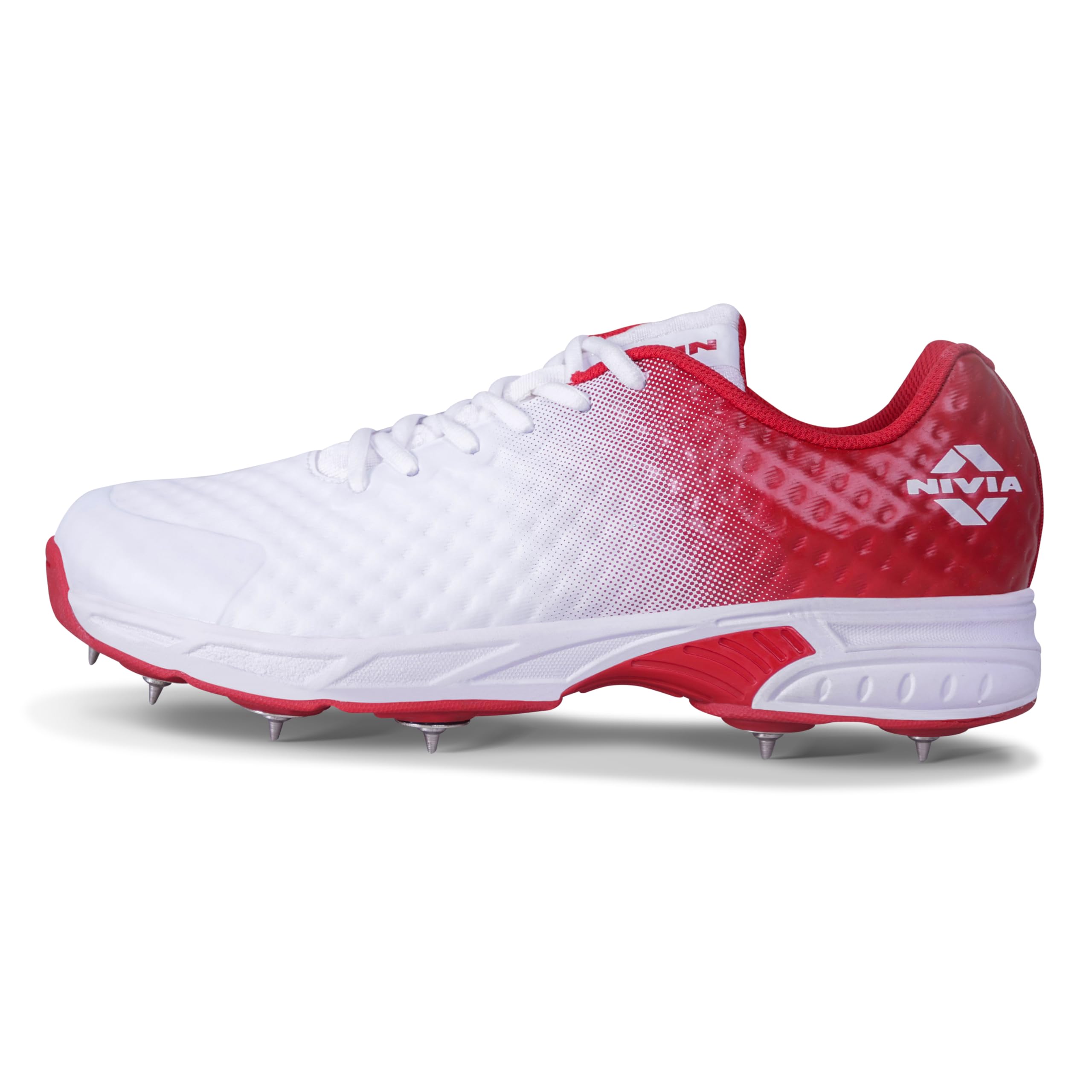 Nivia Crick-1000 Cricket Shoes for Men| Mesh & TPU Upper| Cushioned Molded PU Insole| Durable Phylon & Rubber Outsole with Metal Spikes| High-Performance Bowling Cricket Shoes| Sports Shoes