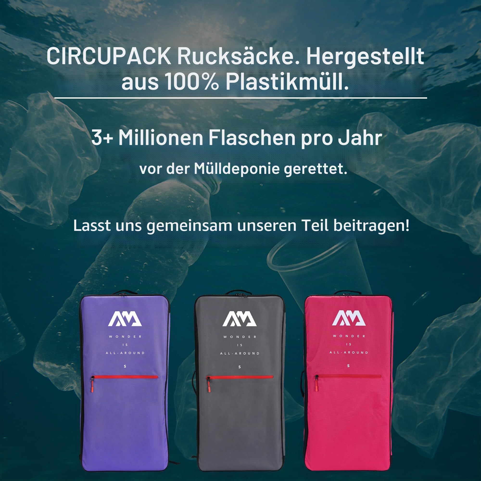 Aqua Marina rundum aufblasbares Stand-Up-Paddleboard-Paket
