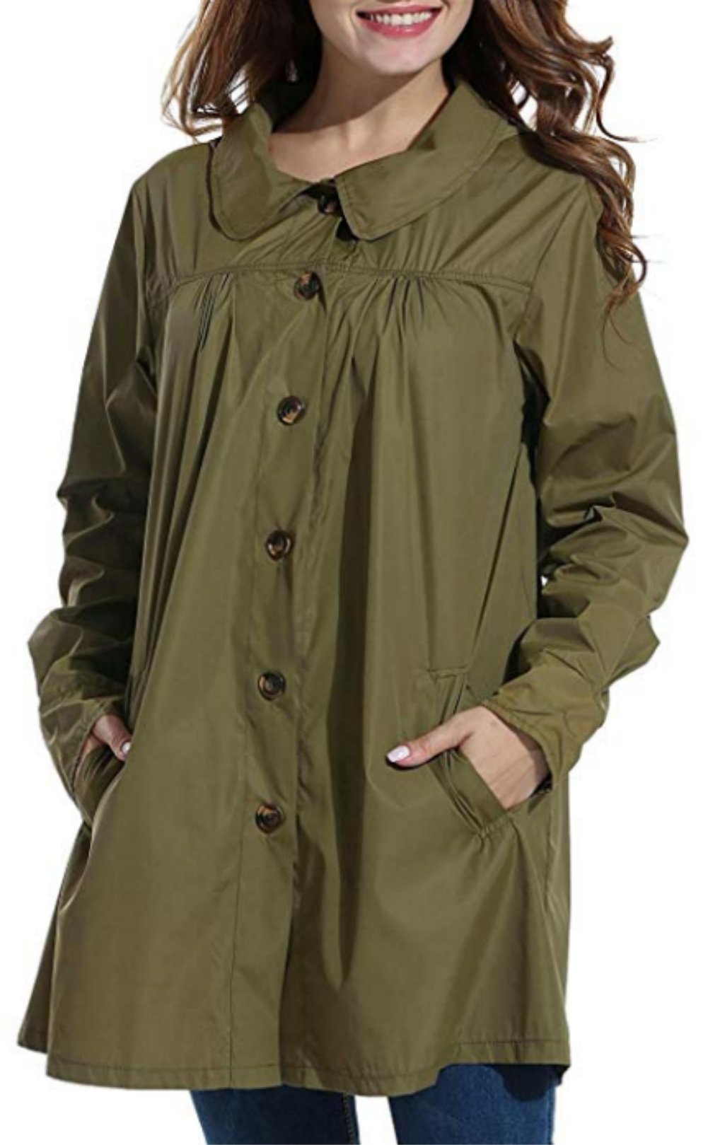 Womens Girls Lightweight Hooded Waterproof Outdoor Raincoat Jacket Coat