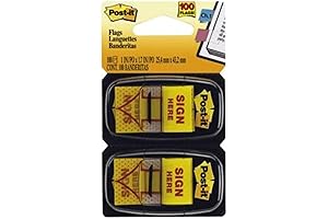 Message Flags - Signature Tabs, "Sign Here", 50/Dispenser