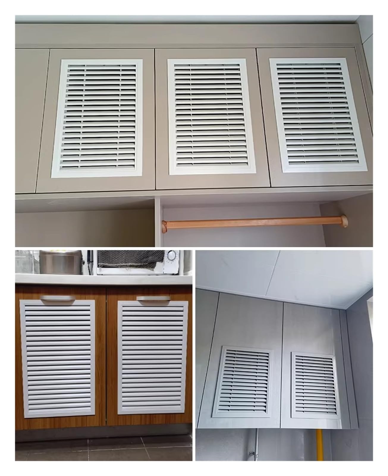 Griglia di Ventilazione a lamelle per pareti Laterali e soffitti, 90x100 cm (36x40 Pollici), Filtro di Ritorno dell'Aria - Soluzione efficiente per l'aspirazione dell'Aria in Ambienti domest