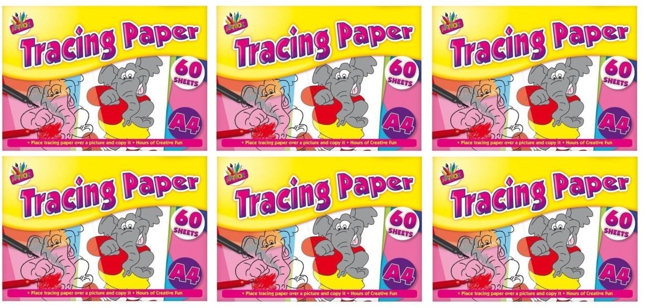 6x Tracing Paper Books