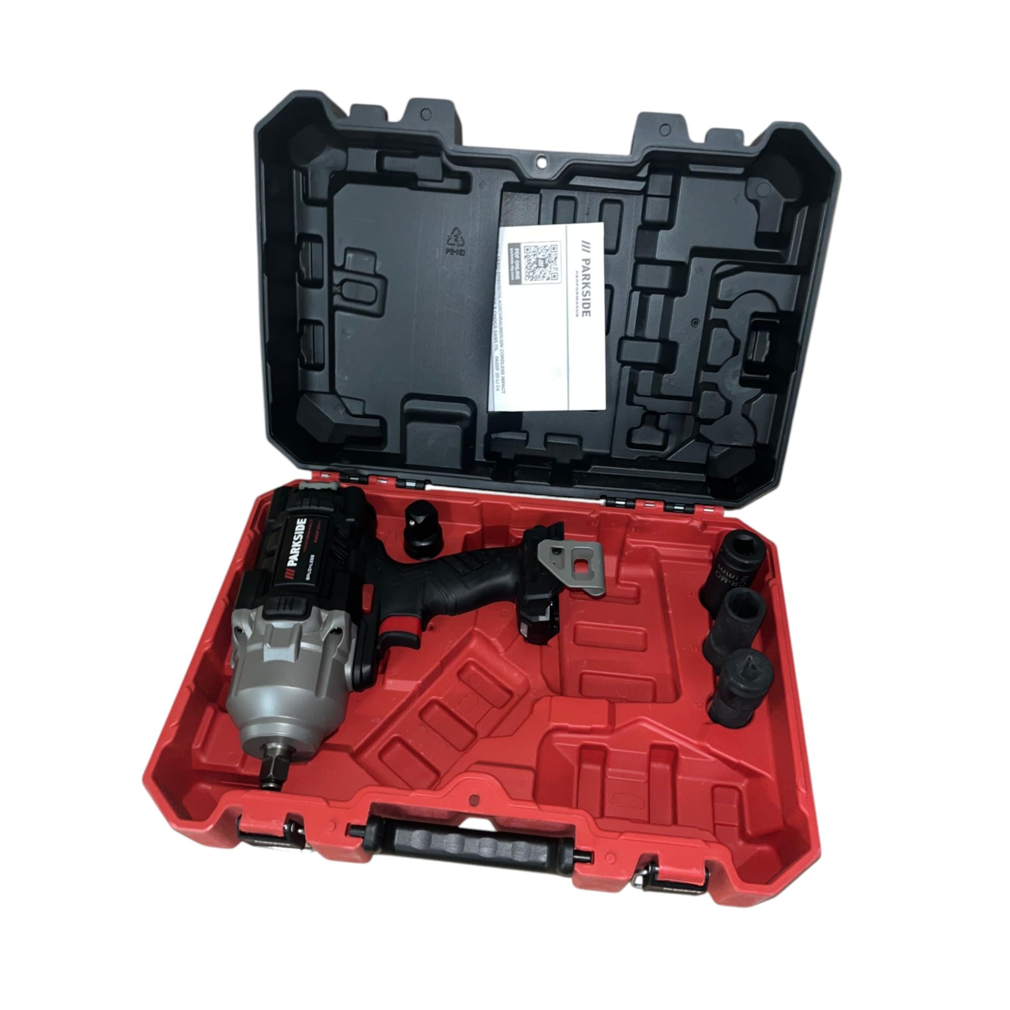 Parkside Avvitatore a impulsi a batteria PERFORMANCE PASSP 20- Li X20V, max. 1898 Nm, fino a M33, 1/2"(in valigetta di trasporto, senza batteria e caricatore)