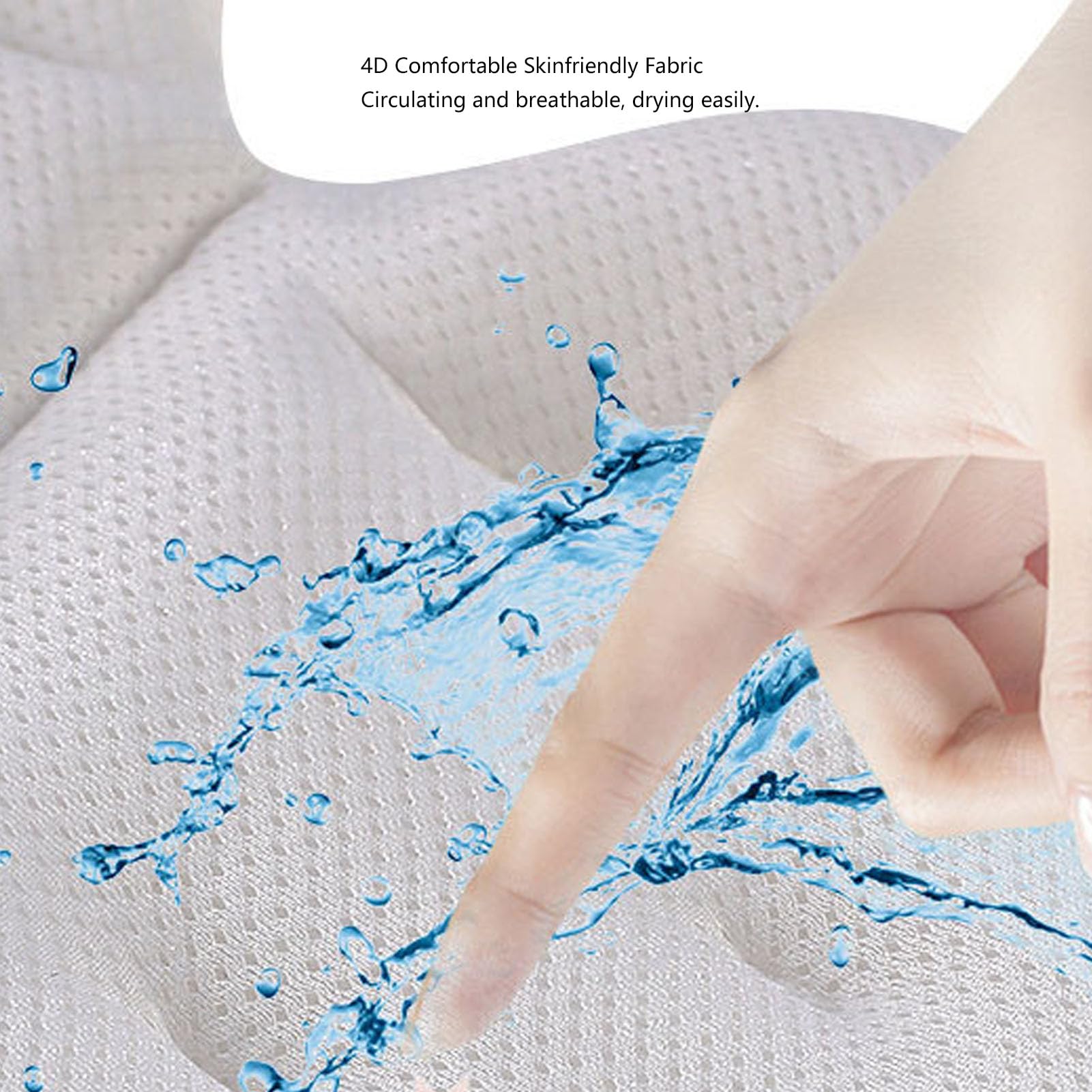 Generic Cuscino da Bagno per Tutto il Corpo Cuscino per Vasca da Bagno in Rete 4D Ad Alta elasticità per Supporto per Collo e Vita con Ventose per Spa e Uso Domestico Materiale in Poliestere