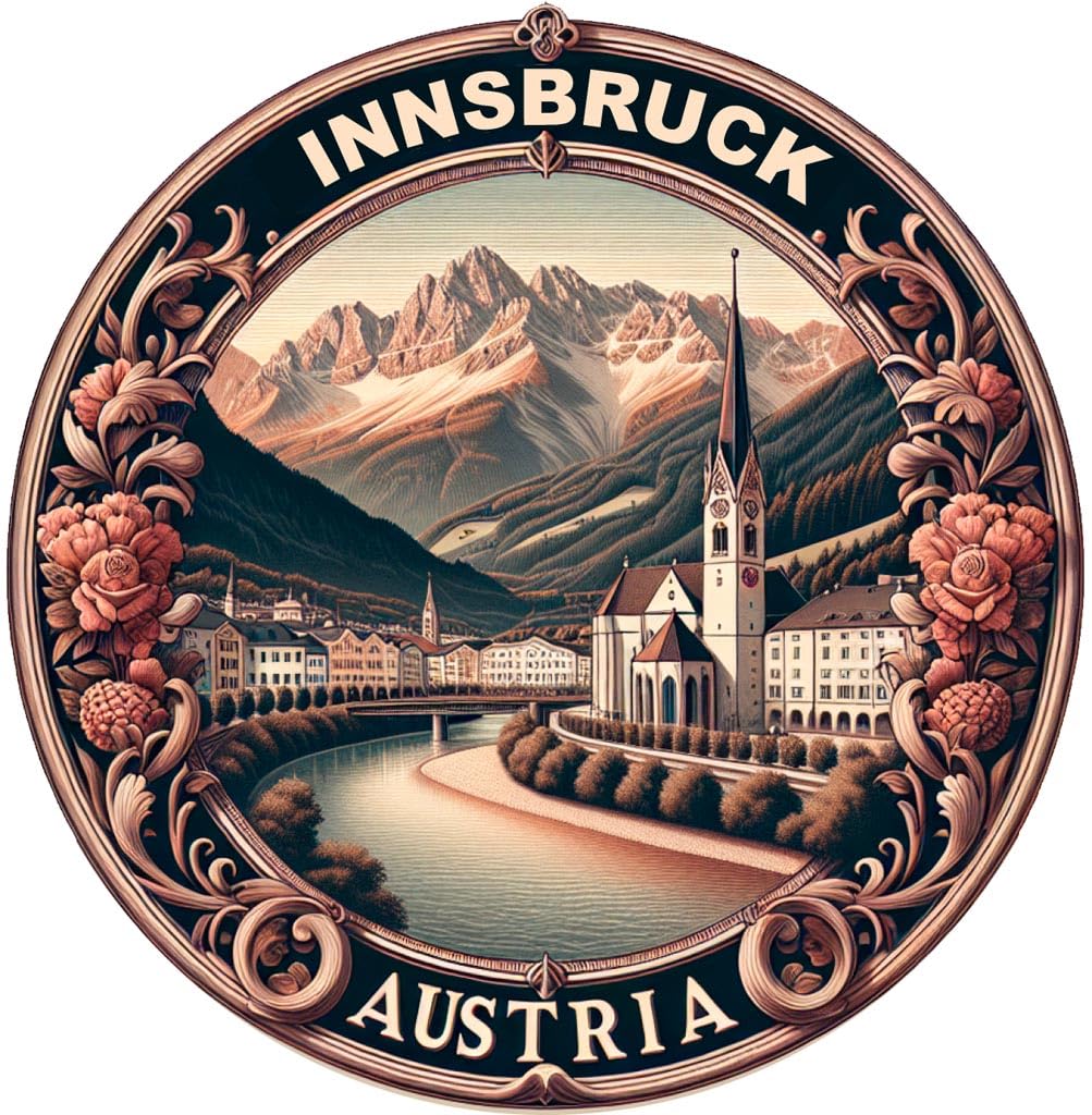 Innsbruck Austria Souvenir Die-Cut Flat Decorative Flat Magnet