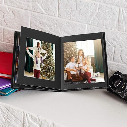 Miniatura 6 de Álbum de fotos plegable y elástico de 11 x 8 pulgadas, tamaño grande, tamaño A4, tapa dura, libro de recortes, aniversario, cuaderno de bocetos,