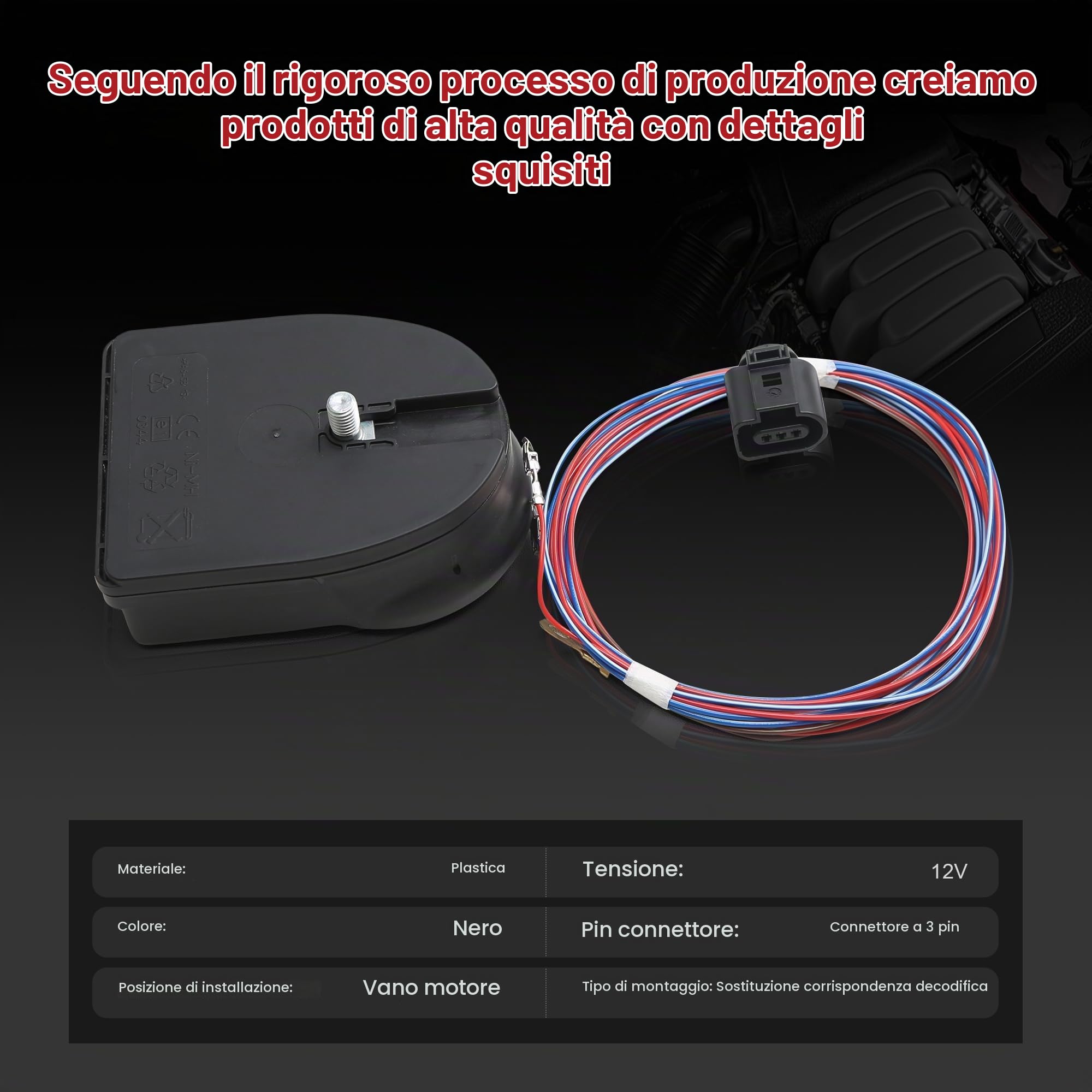 Sirena antifurto per allarme, 12 V, STD, compatibile con Volkswagen, Audi, confezione da 1