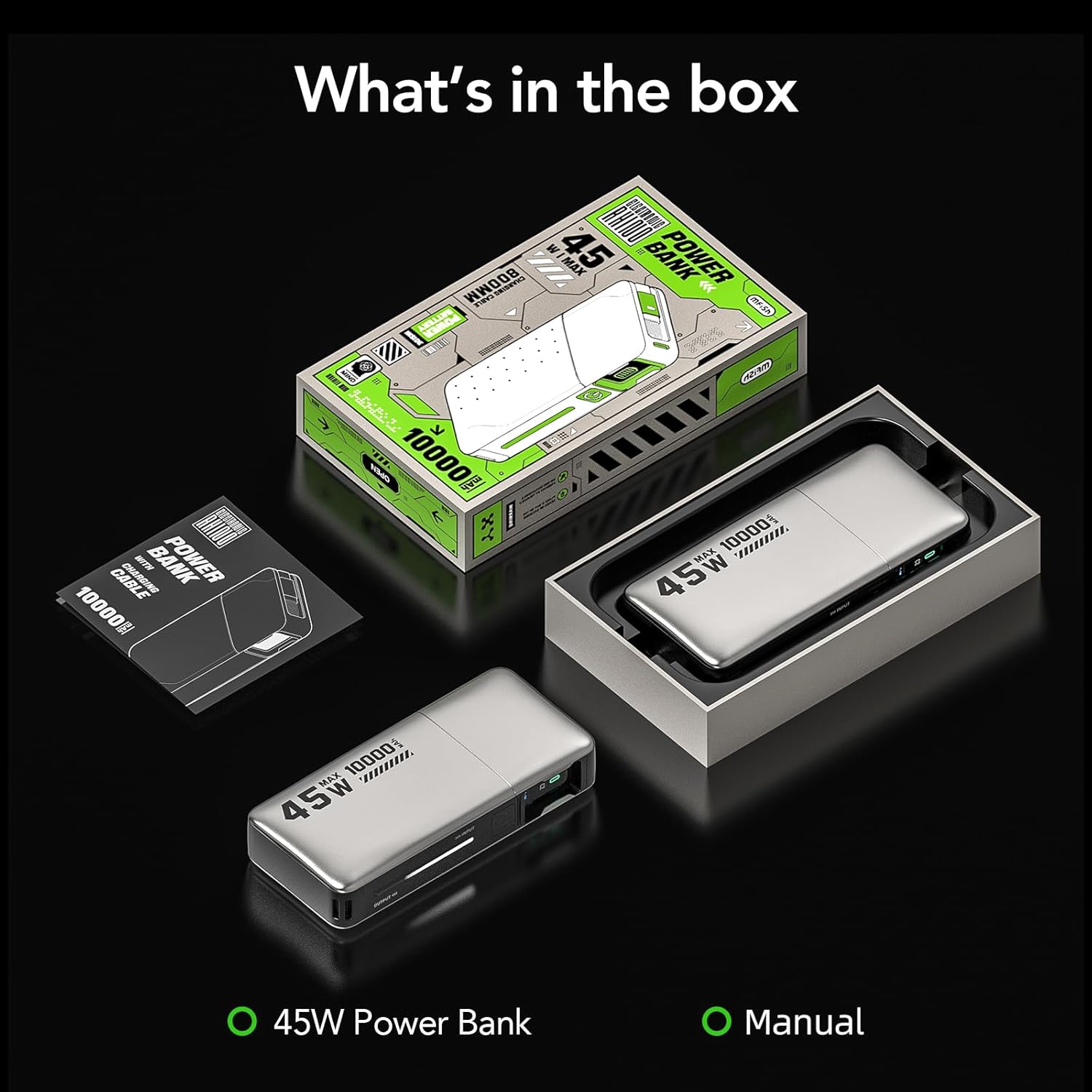 MFish 10000mAh Power Bank, 45W PD Fast Charging Portable Charger with Retractable Built-in USB-C Cable, Dual USB-C Output, LED Percent Display, Flight-Approved Travel Battery Pack for iPhone 17/16 - Image 10