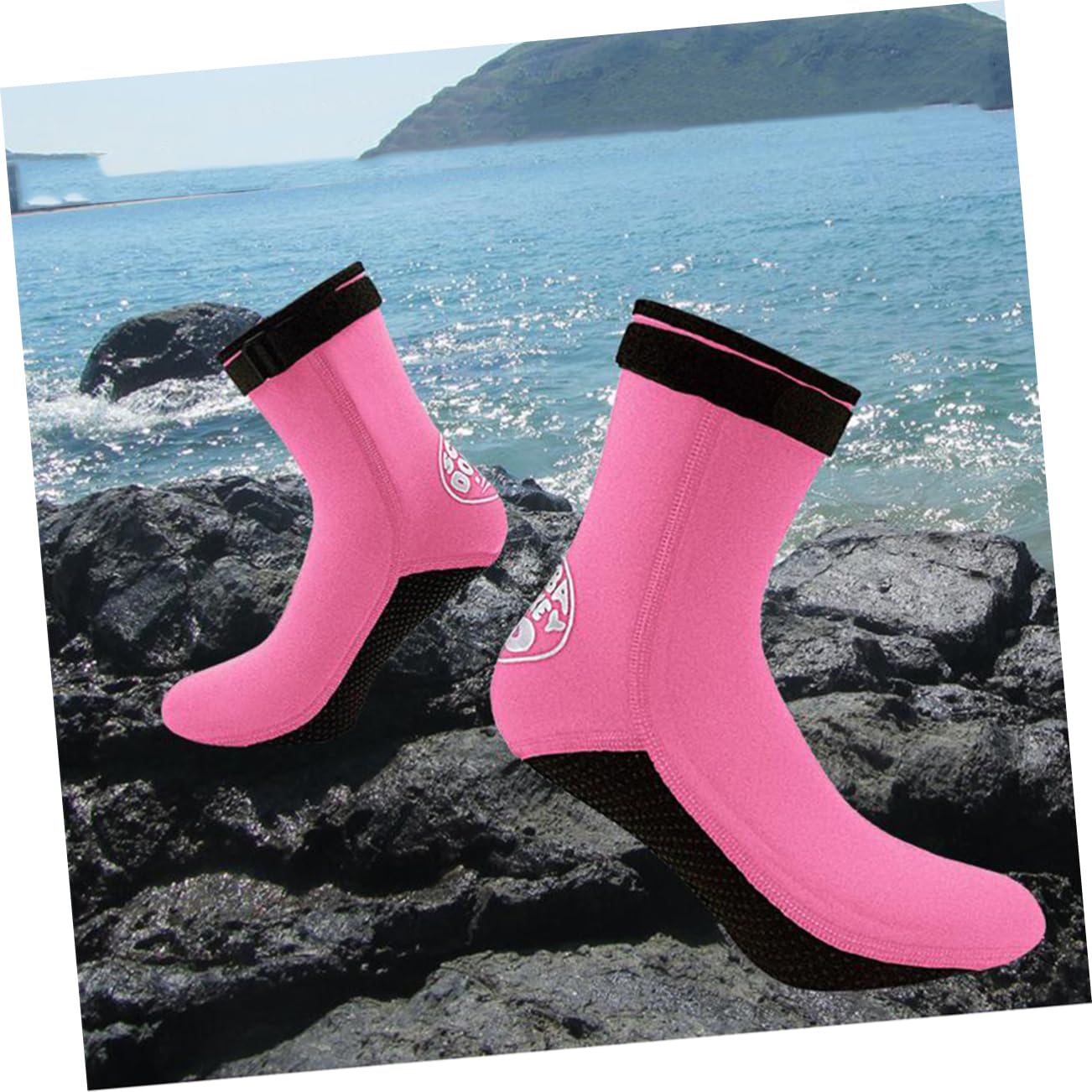 NAMOARLY Diving Socks for Adults Warm Non-Slip 3mm Neoprene Snorkeling Swimming Socks Ankle Support Size l