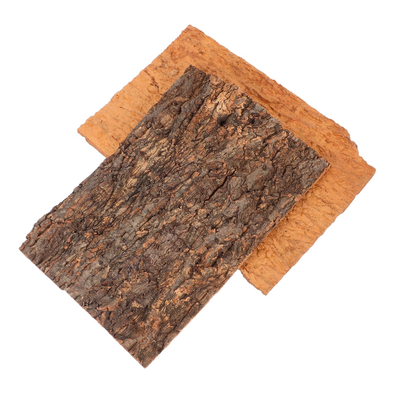 Housoutil Cork Background 2 Pieces Reptile Bark Reptile Terrarium Cork for Lizards Snakes Spiders Hermit Crabs Tarantulas Geckos Bearded Dragons
