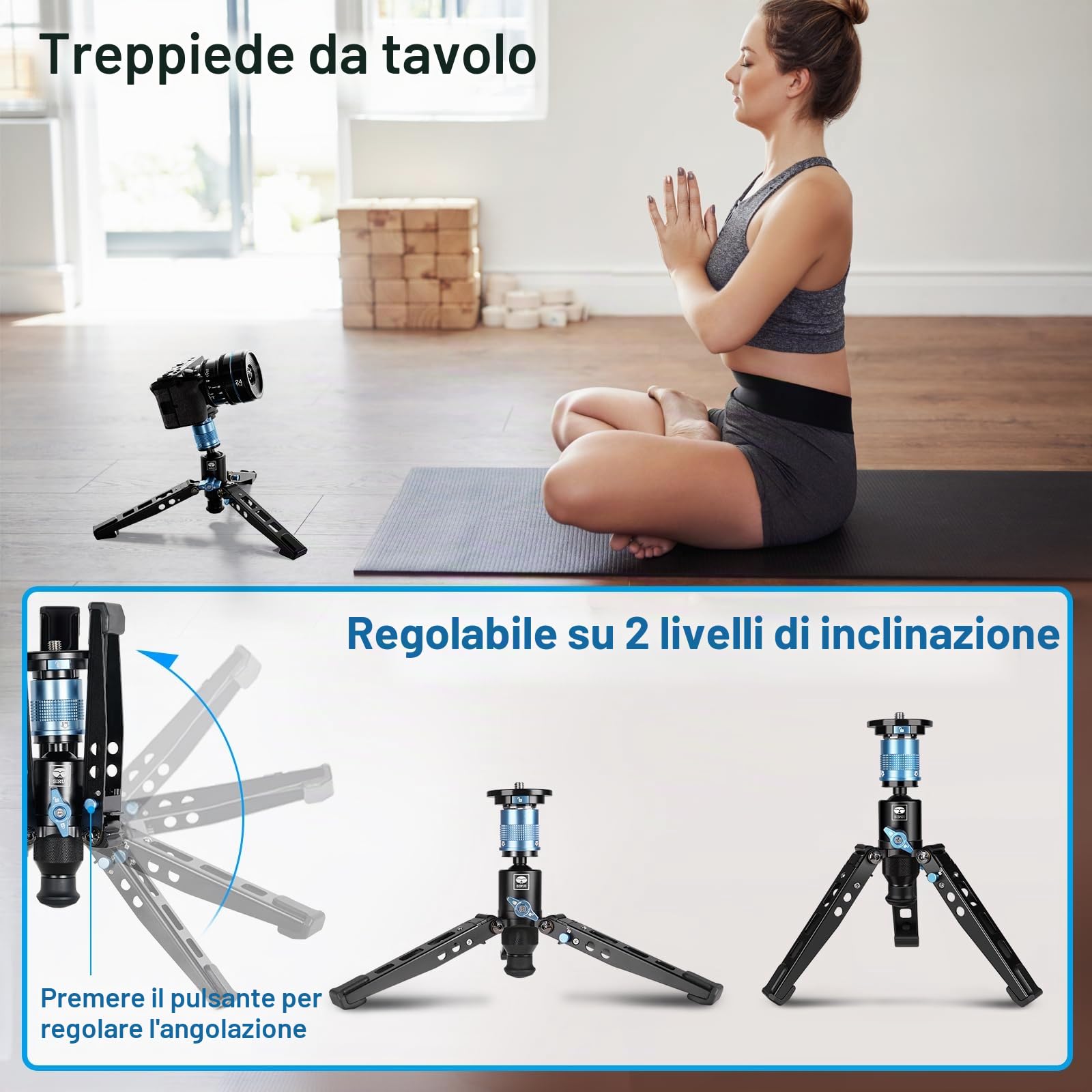 SIRUI P-325FL Monopiede in Fibra di Carbonio con Piedini, 170CM monopiede Video Professionale per Fotocamera, Monopiede da Viaggio Portatile e Leggero per Fotocamera DSLR, Carico Massimo 10KG