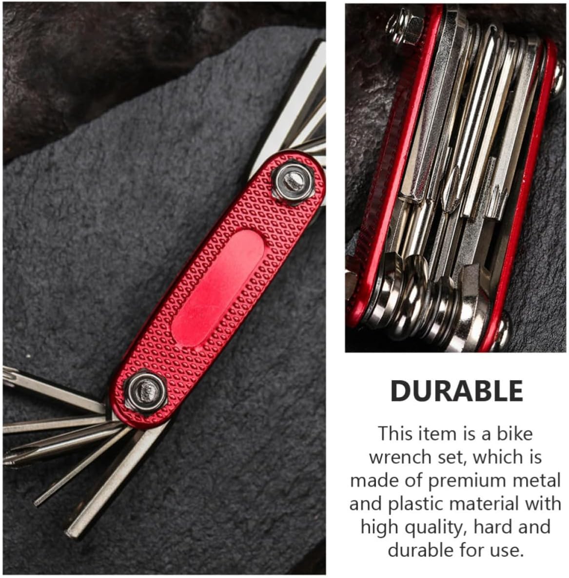 TEHAUX Bike Socket Repair Tool Kit Wrench for Bicycles, Versatile Folding Bike Repair Tool Made of Aluminum 45 and Steel, Easy to Maintain, Practical Design for Home and Factory Use